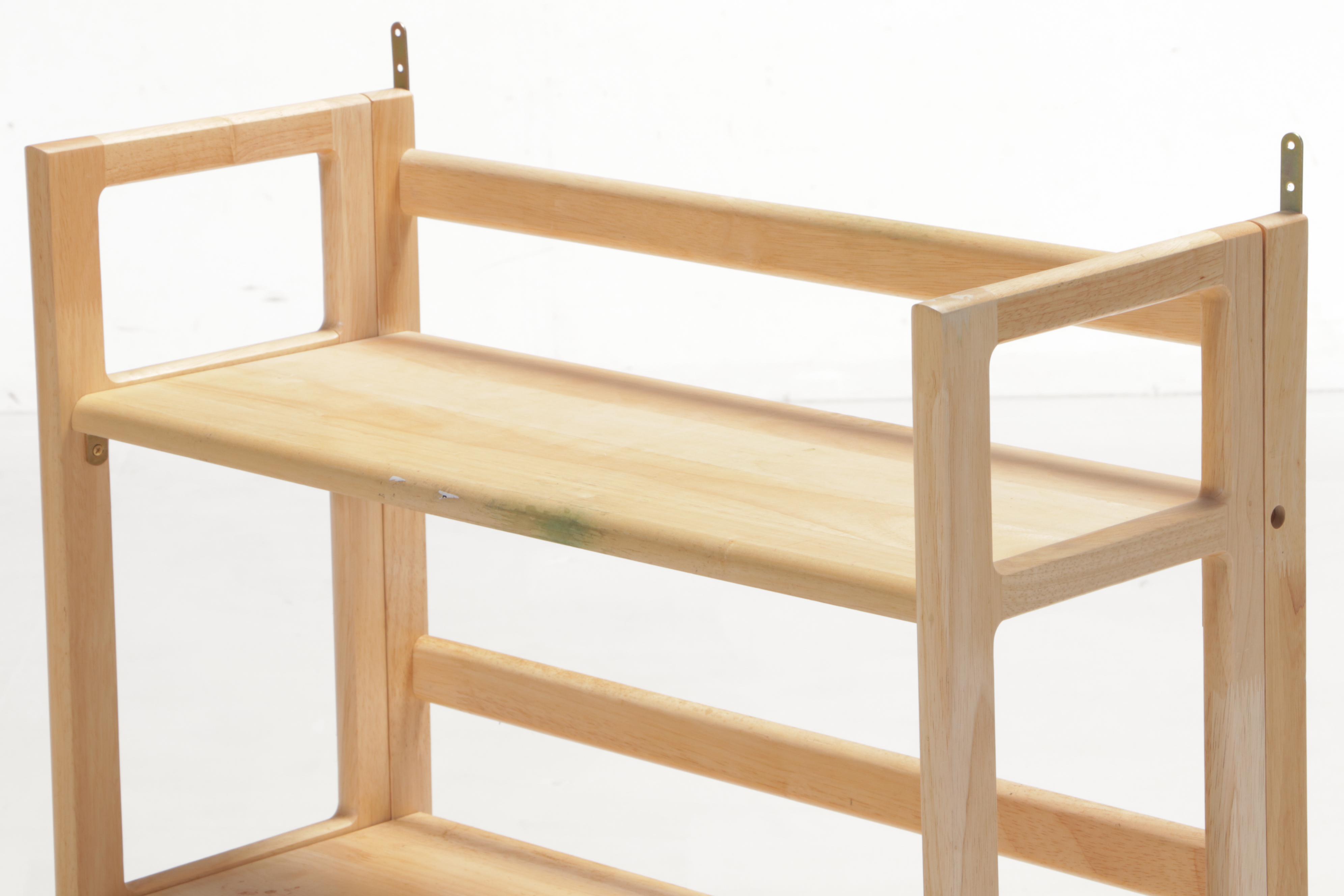 Three Apple of Thailand Wooden Folding Étagère Bookcases