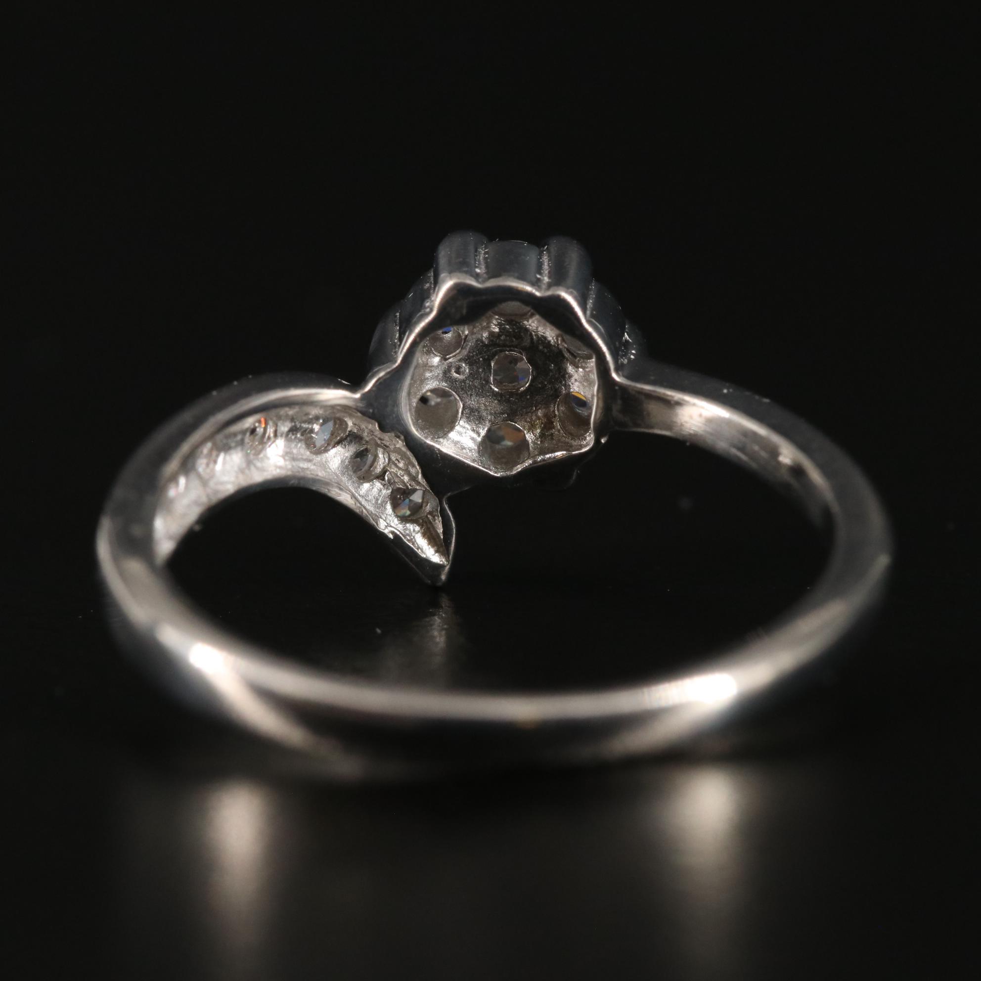 Sterling Cubic Zirconia Cluster Ring