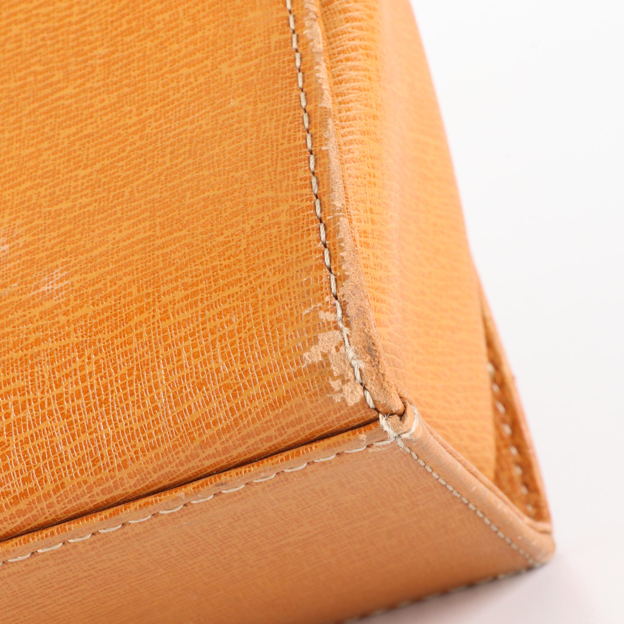 Burberry Structured Handbag in Textured and Smooth Leather