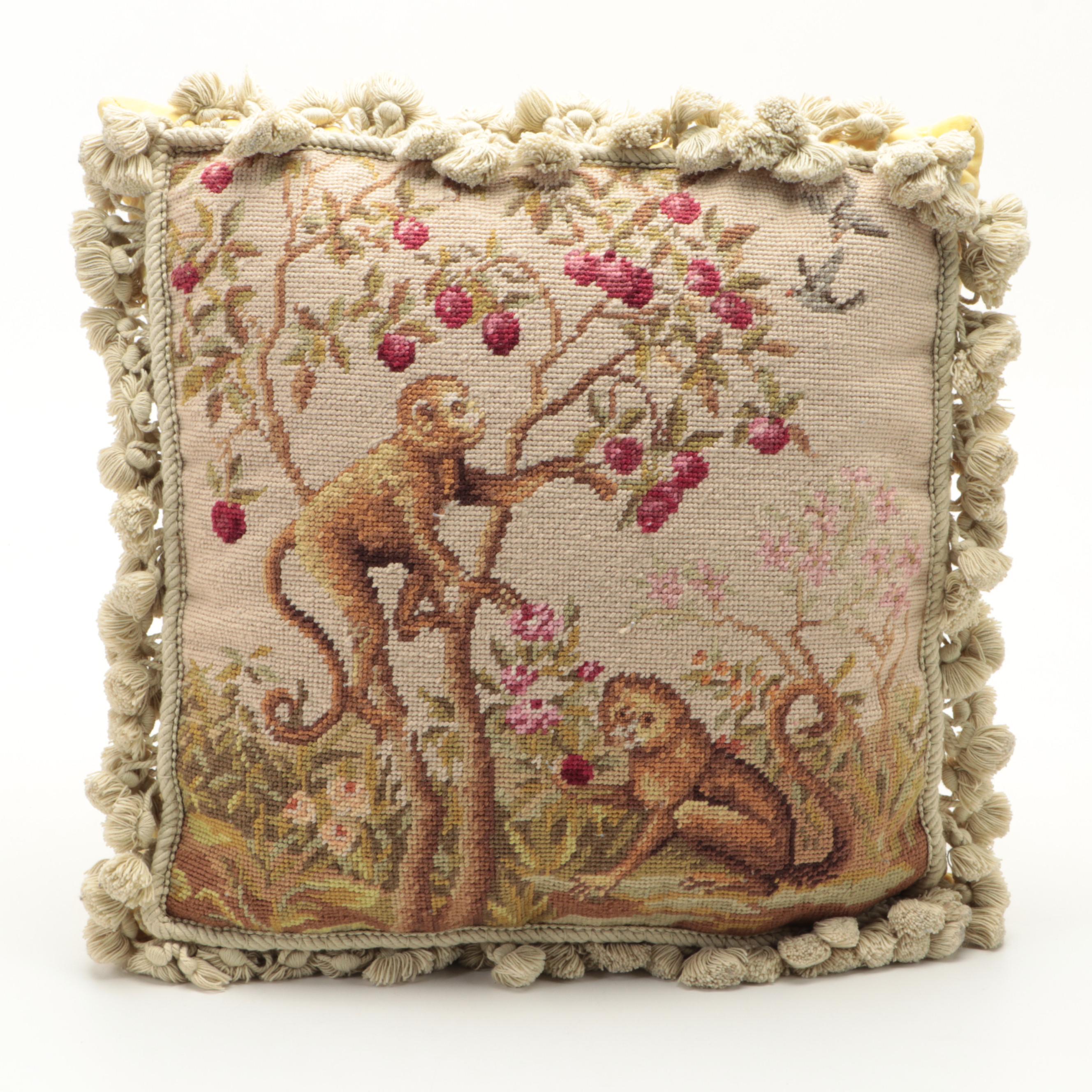 Tasseled Needlepoint Accent Pillows