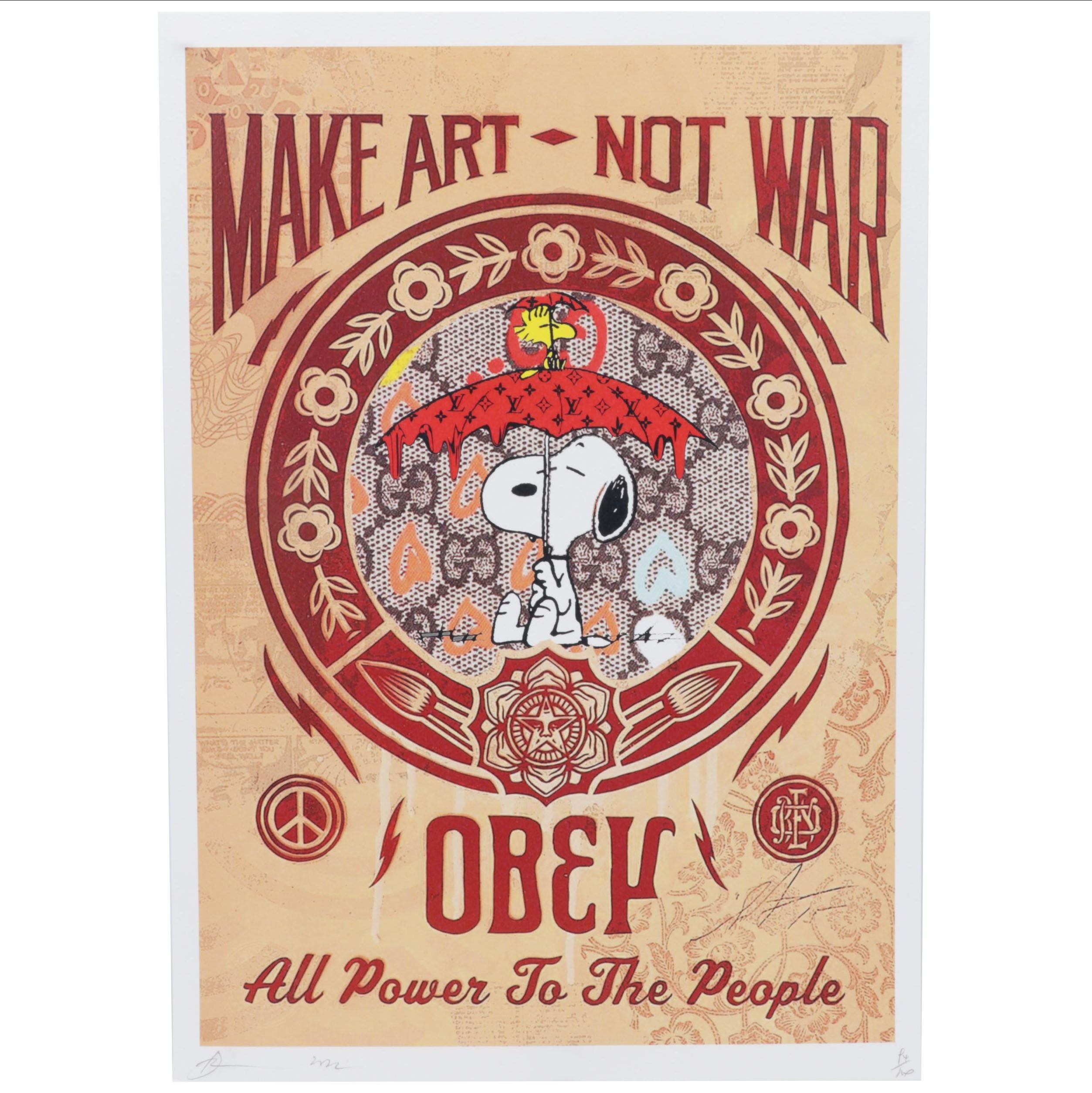 Death NYC Pop Art Graphic Print Homage to OBEY and Peanuts, 2022