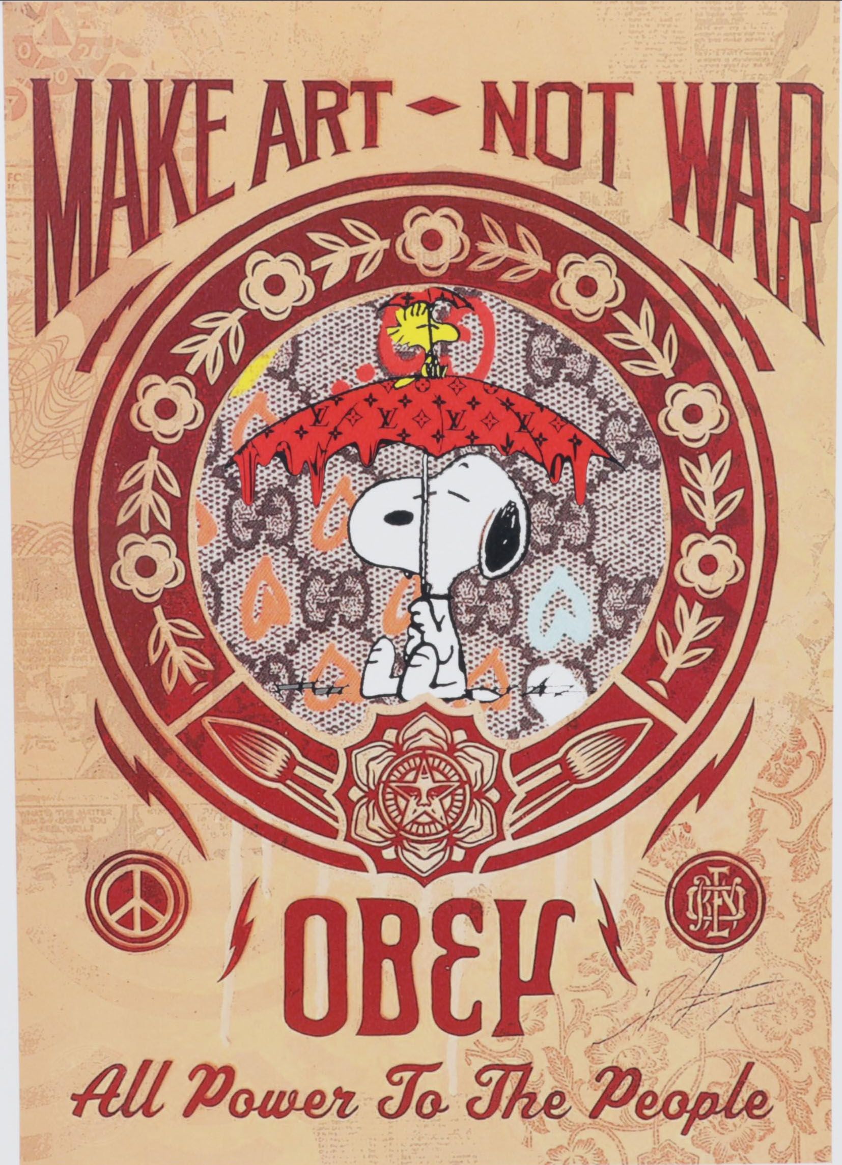 Death NYC Pop Art Graphic Print Homage to OBEY and Peanuts, 2022