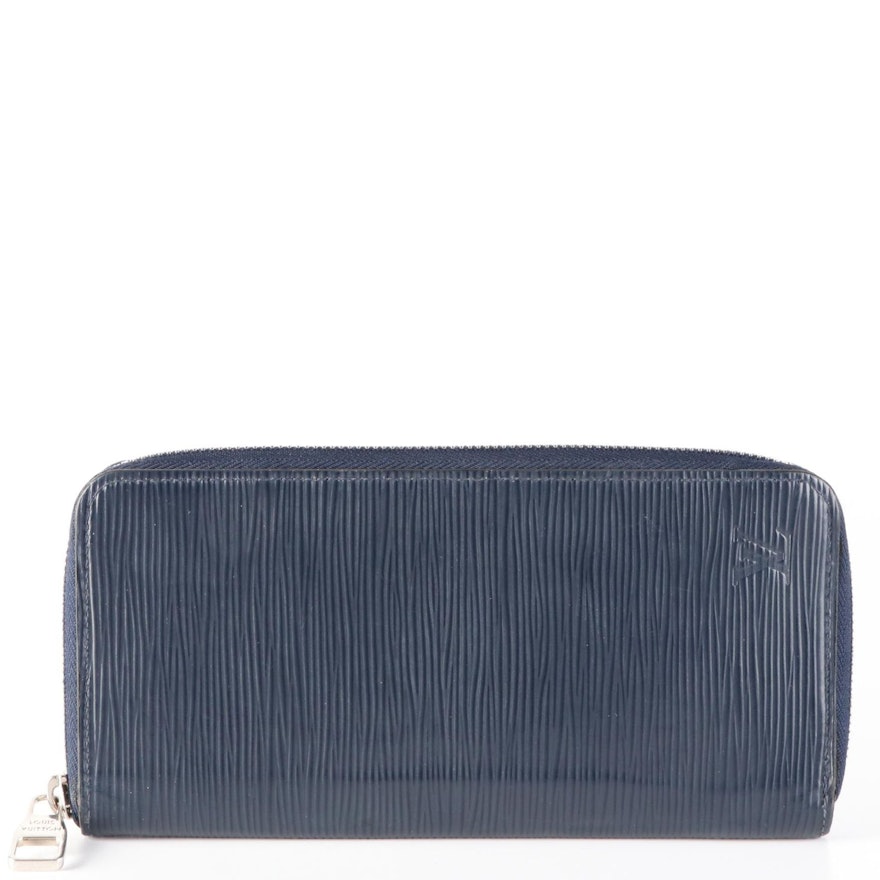 Louis Vuitton Zippy Wallet in Blue Marine Epi Leather