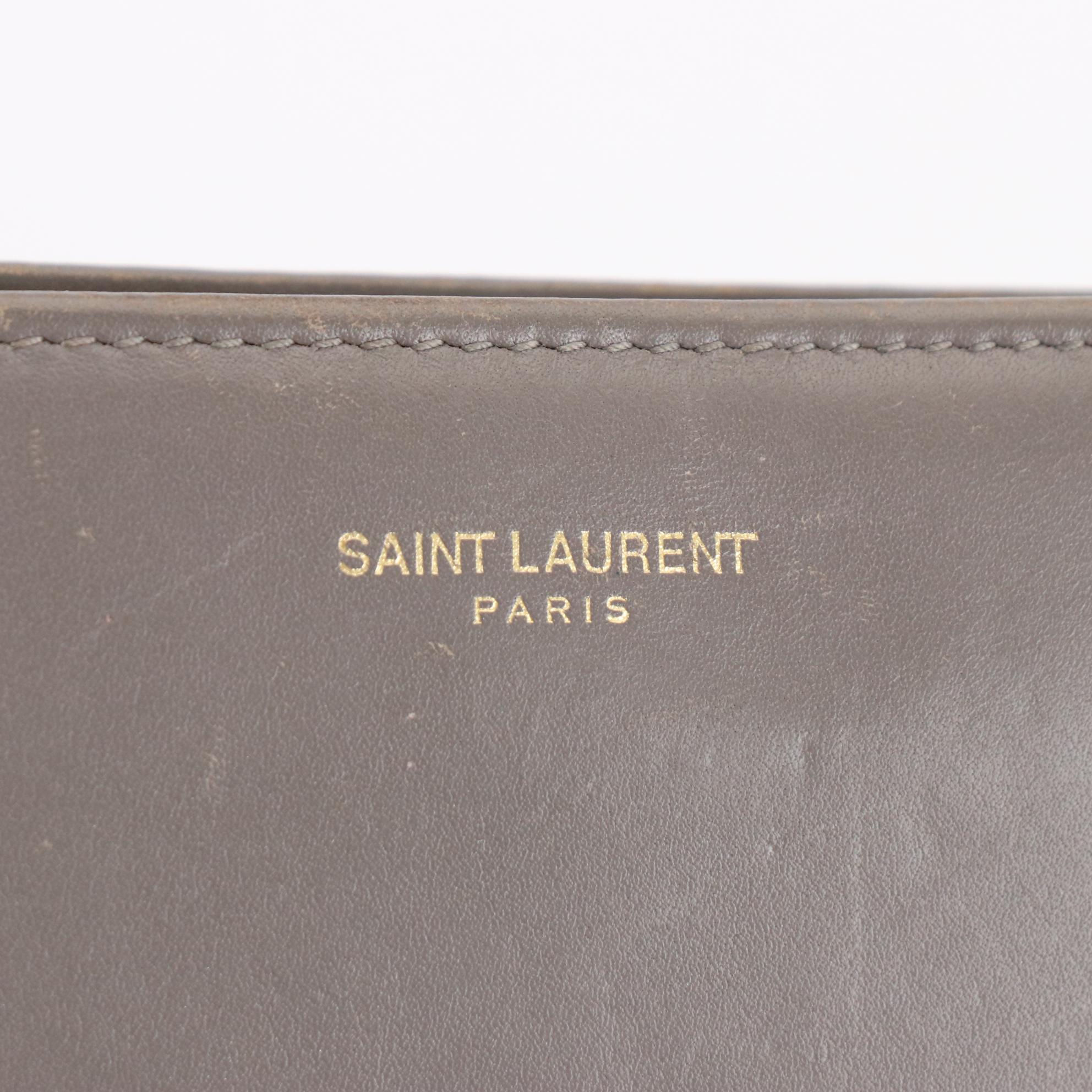 Saint Laurent Zip-Around Wallet in Calfskin Leather with Box