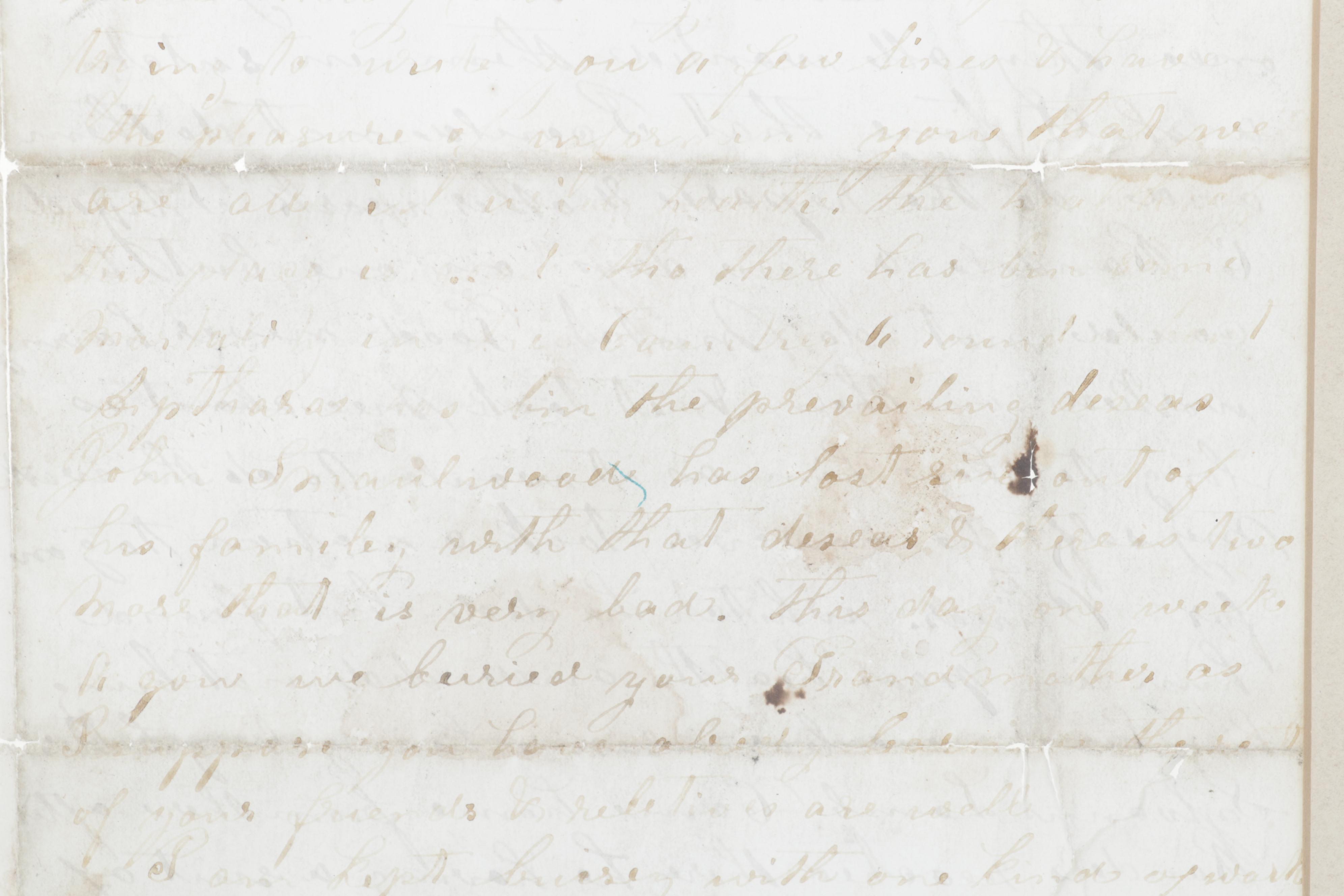 Brass Electrified Oil Lamp with Glass Shade an 1862 Framed Handwritten Letters