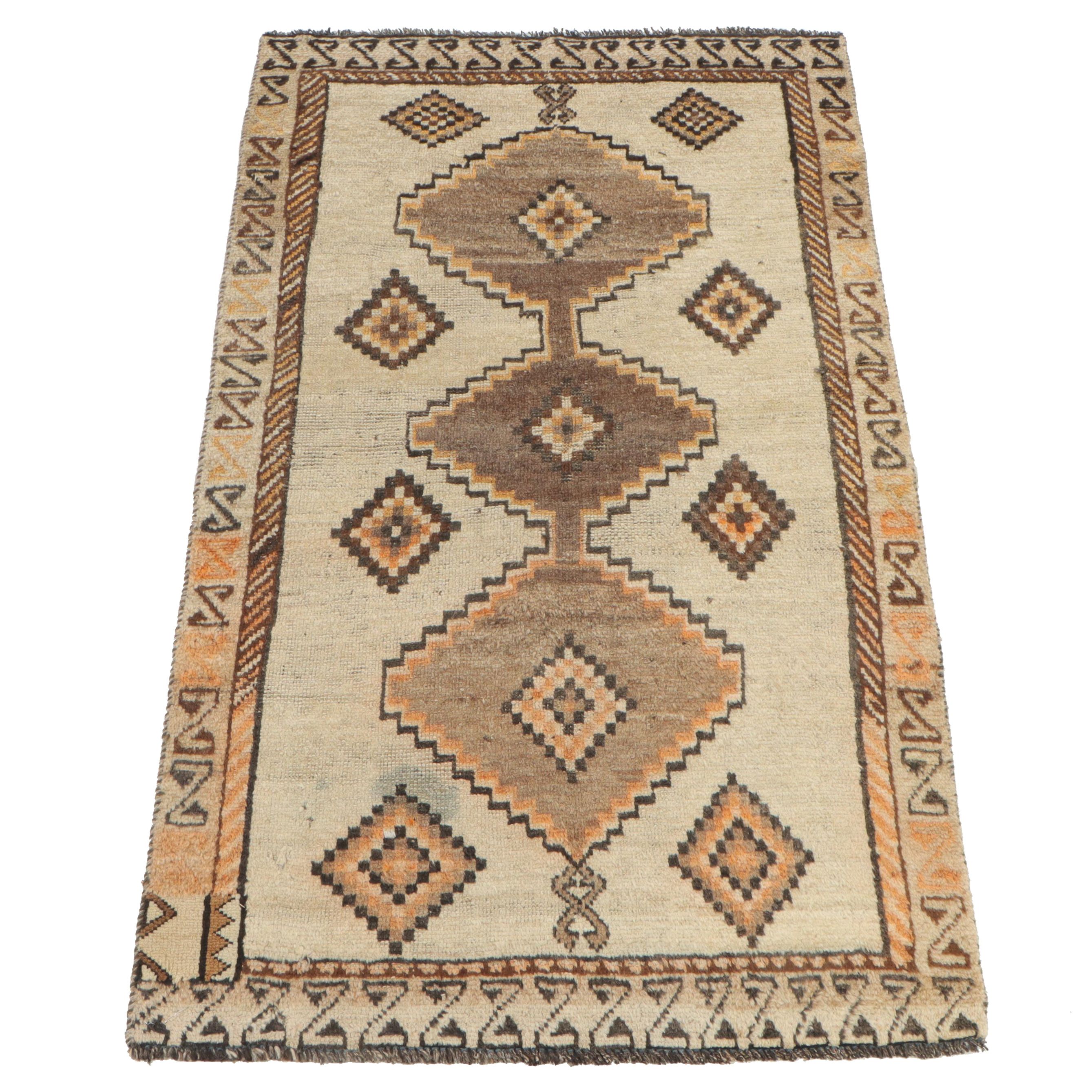 3'5 x 6'3 Hand-Knotted Persian Kurdish Area Rug