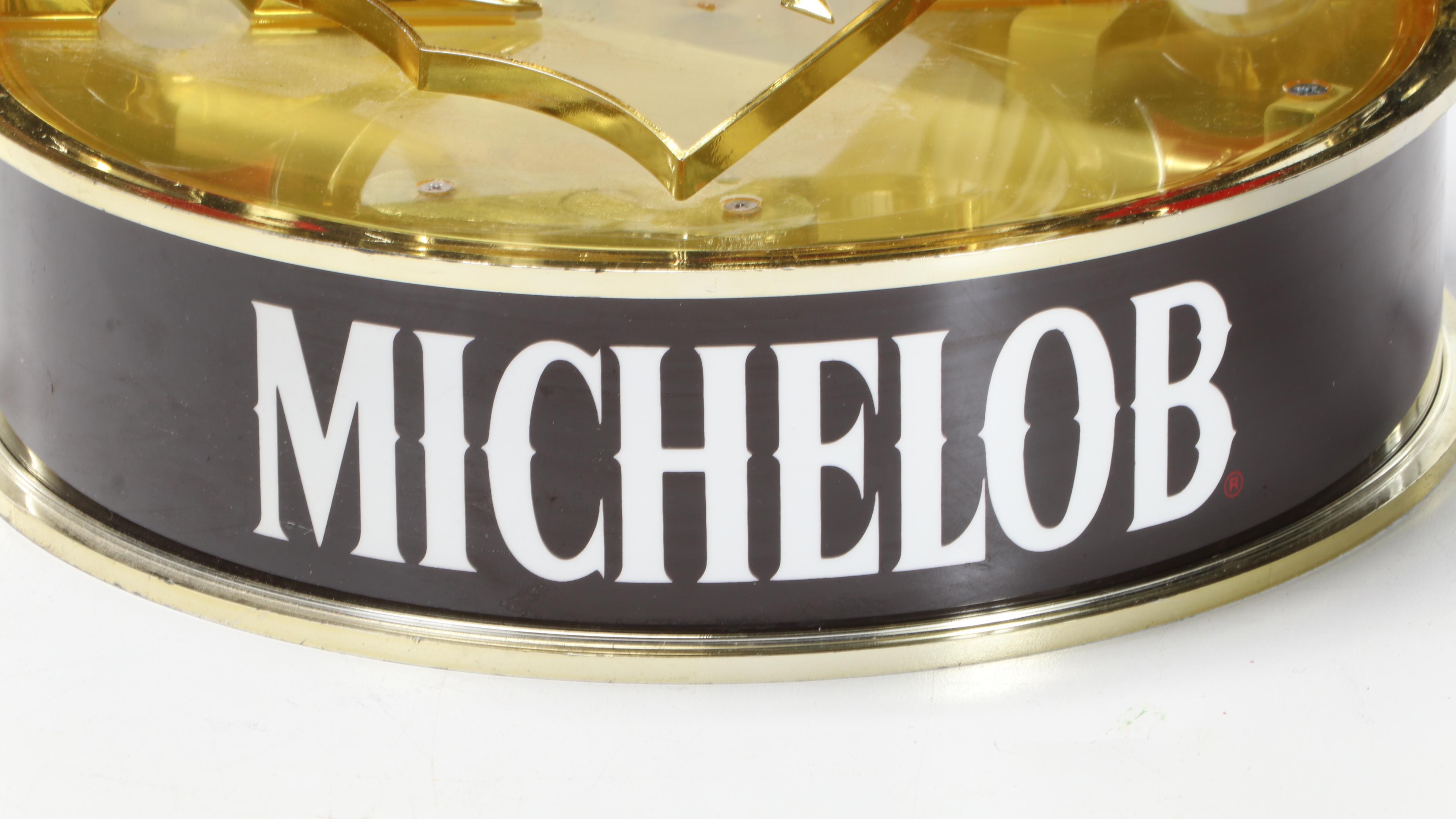 Anheuser-Busch Michelob Ultra Rotating Eagle Bar Ceiling Lamp, Late 20th C.