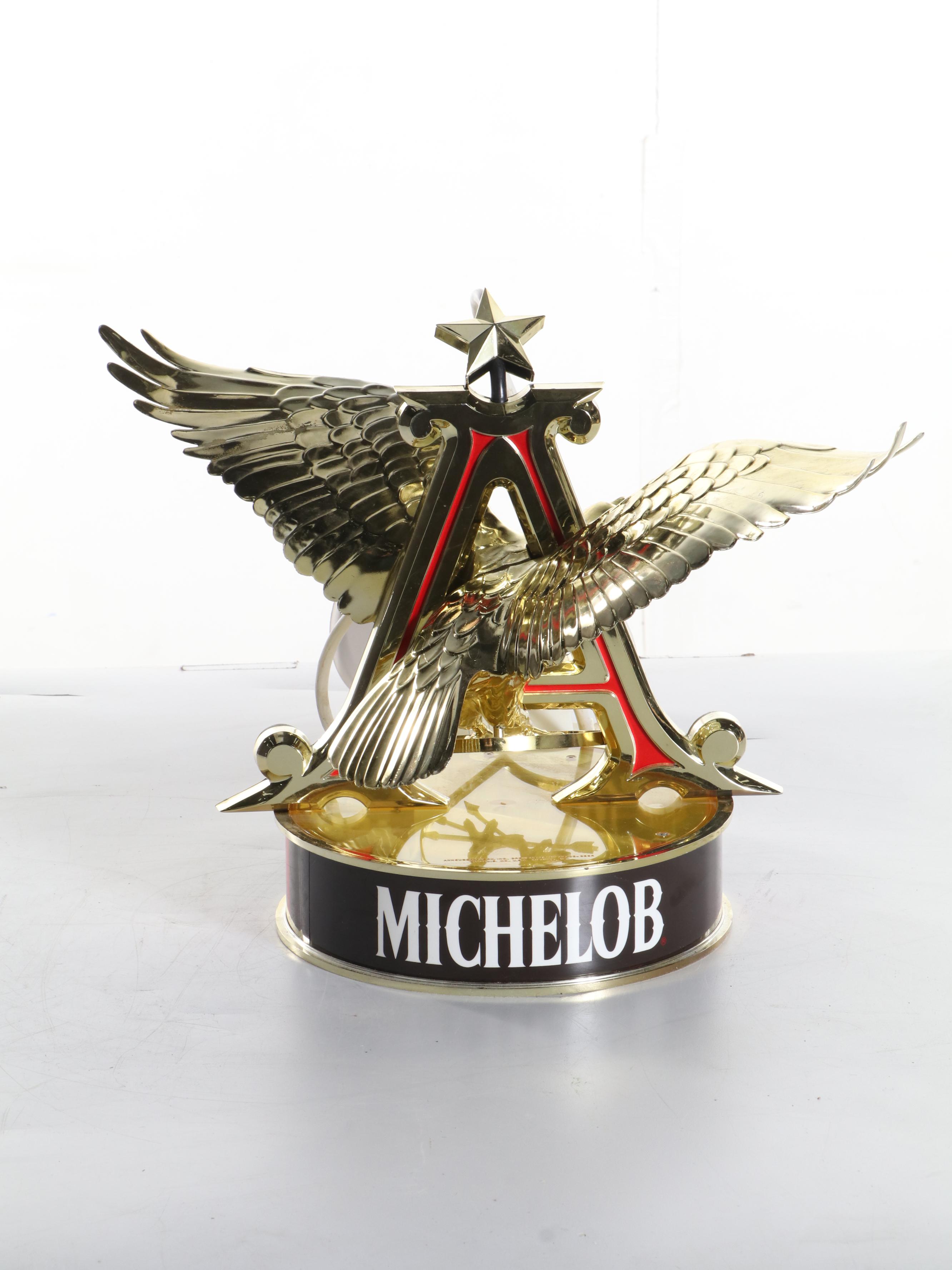 Anheuser-Busch Michelob Ultra Rotating Eagle Bar Ceiling Lamp, Late 20th C.