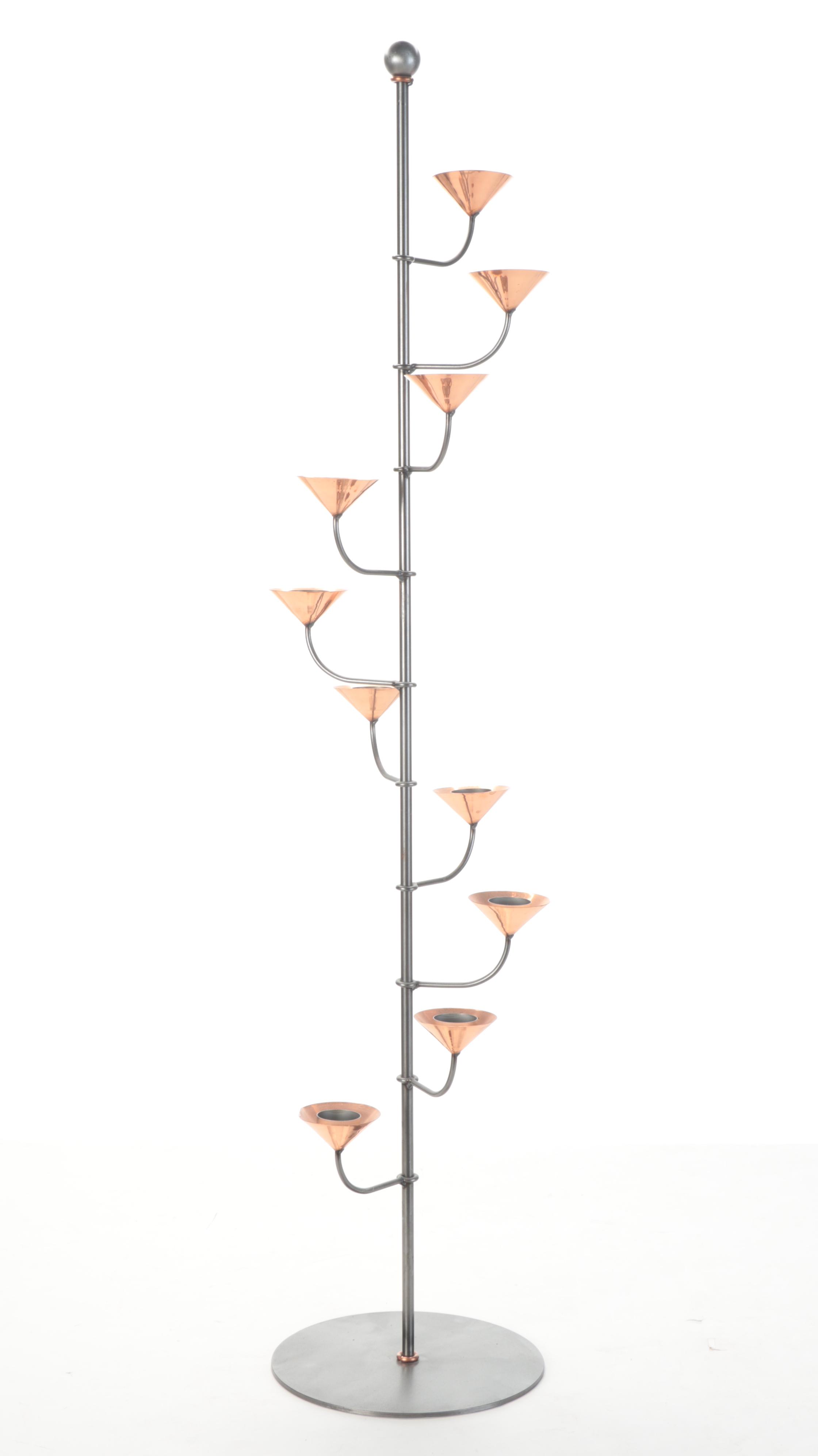 Floor Standing Copper and Metal Candle Holders