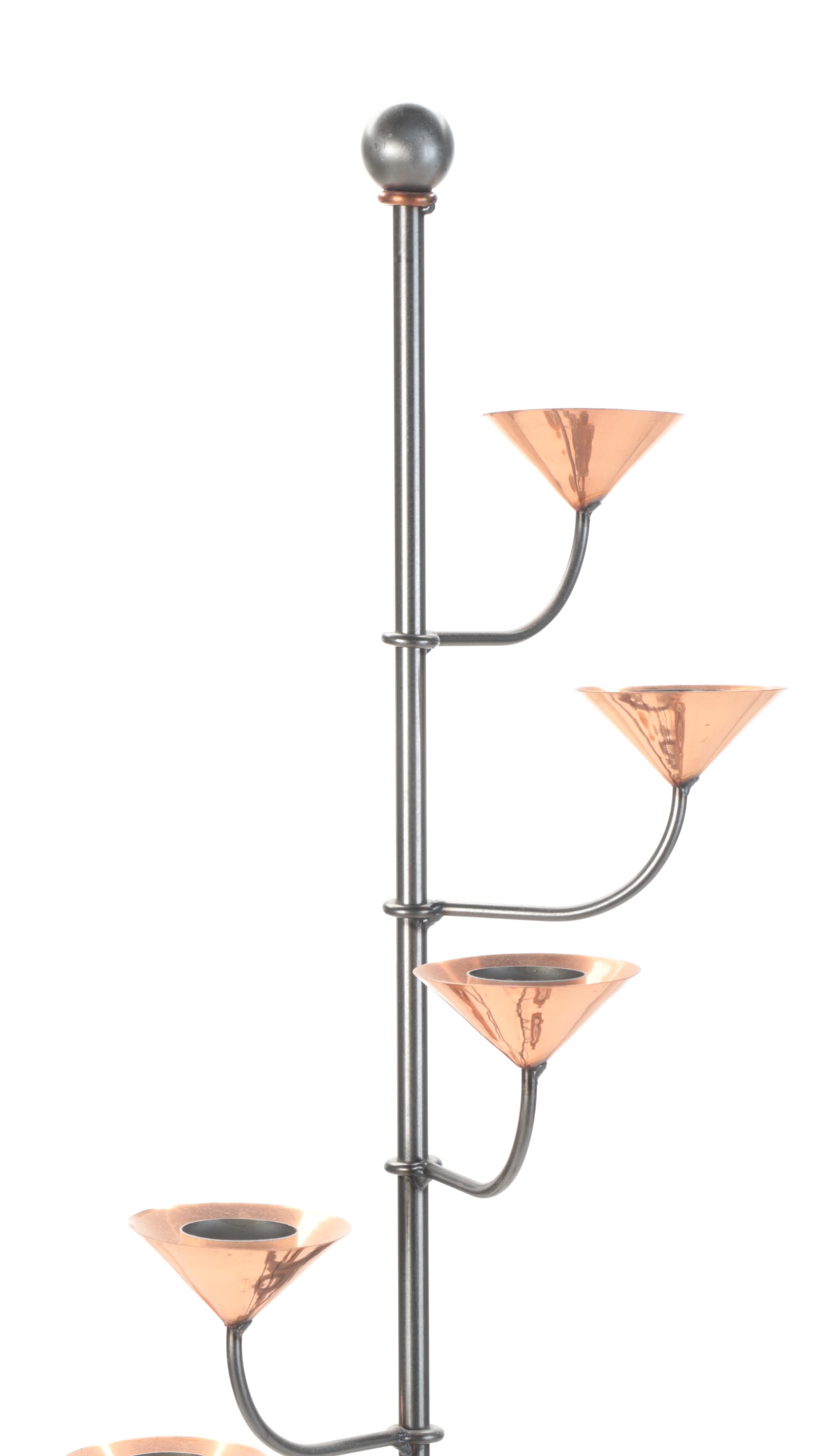 Floor Standing Copper and Metal Candle Holders