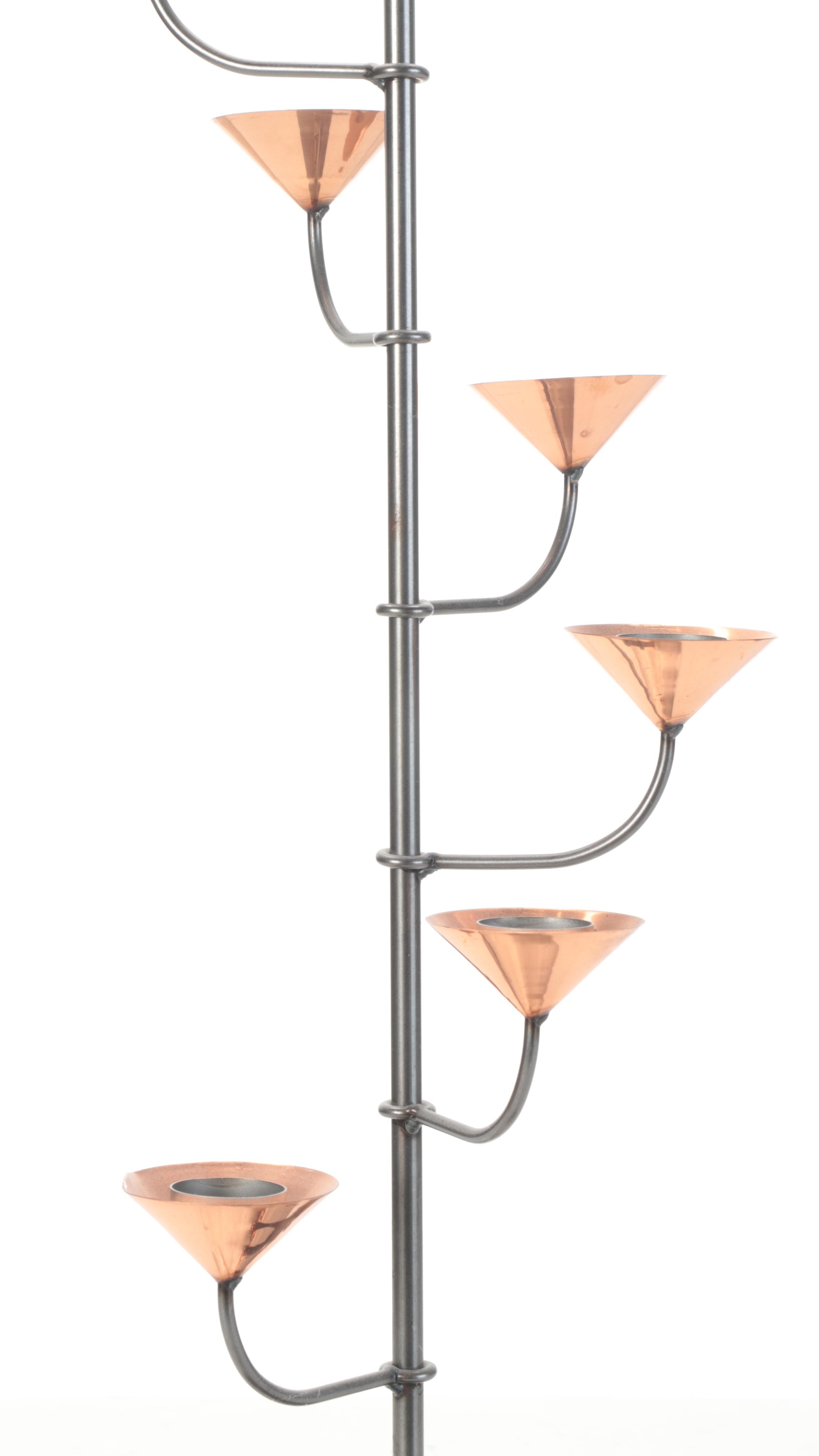 Floor Standing Copper and Metal Candle Holders