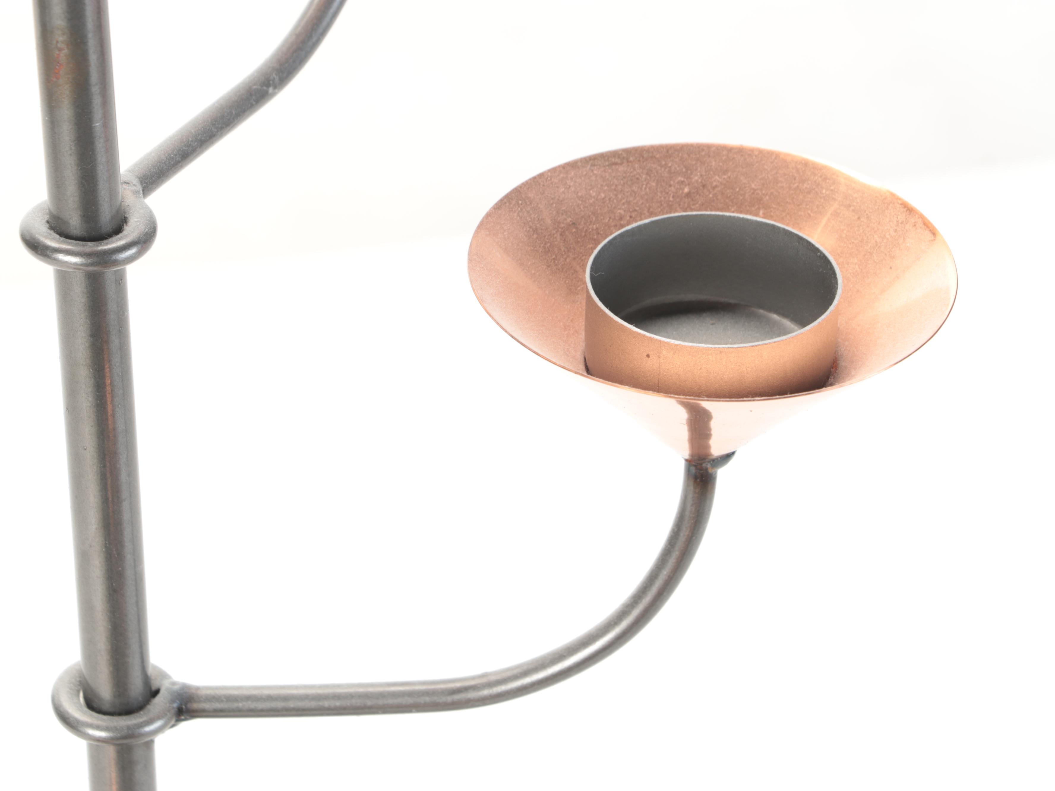 Floor Standing Copper and Metal Candle Holders