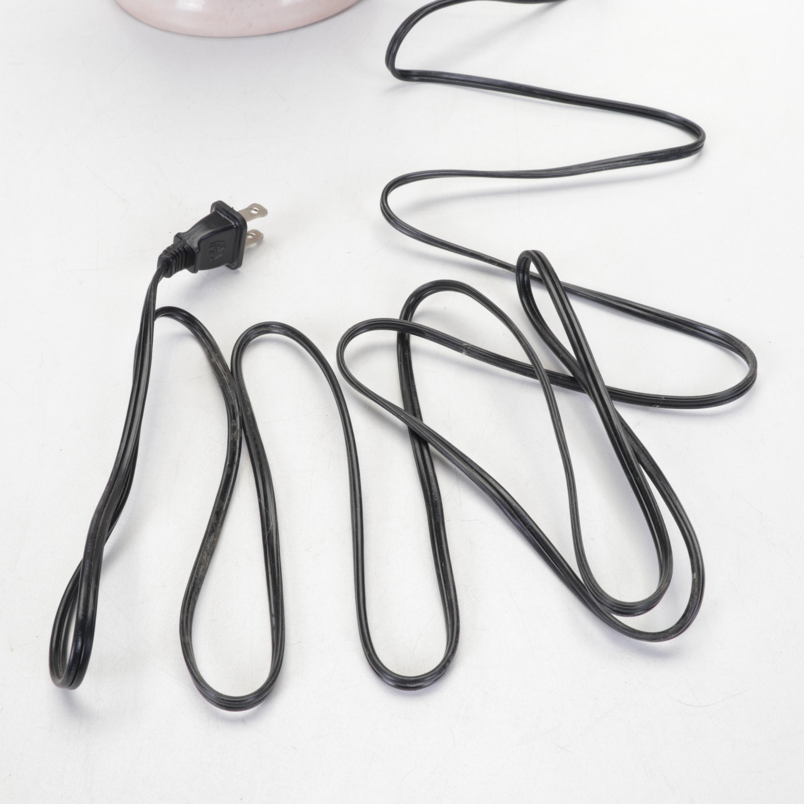 Hand-Painted Porcelain Table Lamp, Late 20th Century