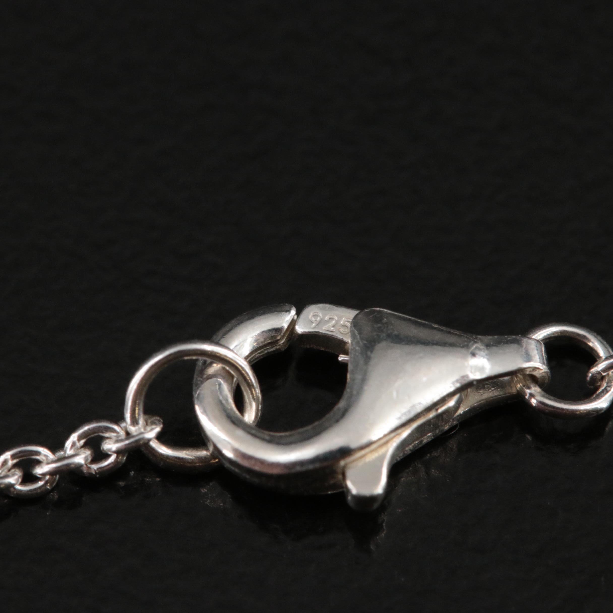 Sterling Cubic Zirconia Heart Necklace