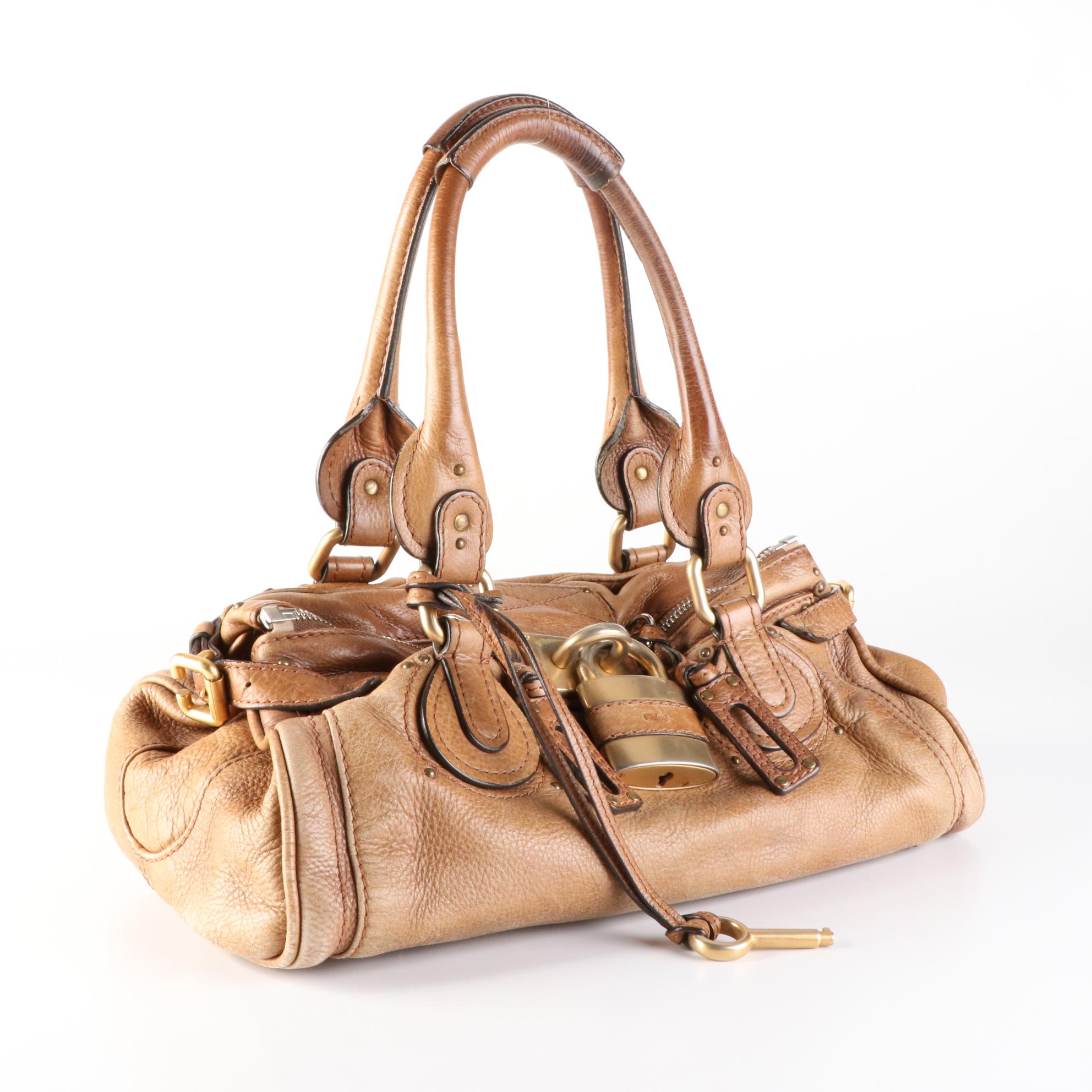 Chloé Paddington Medium Satchel Bag in Grain Leather