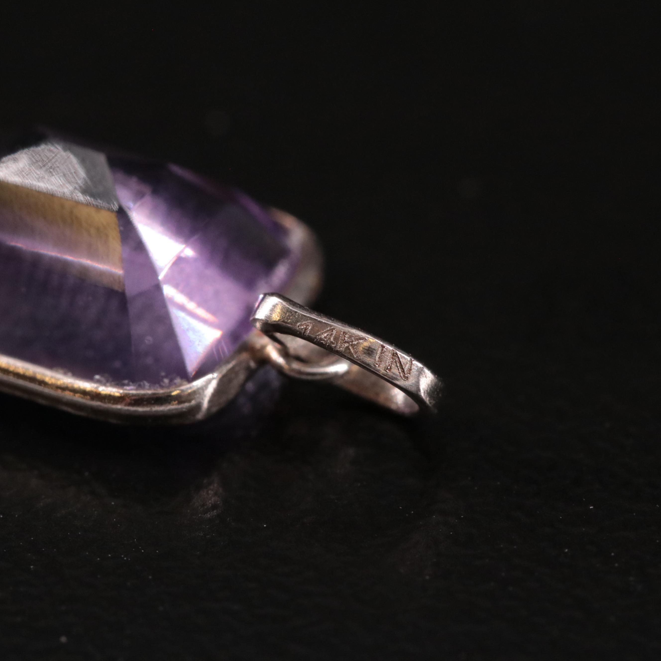 14K Amethyst Pendant
