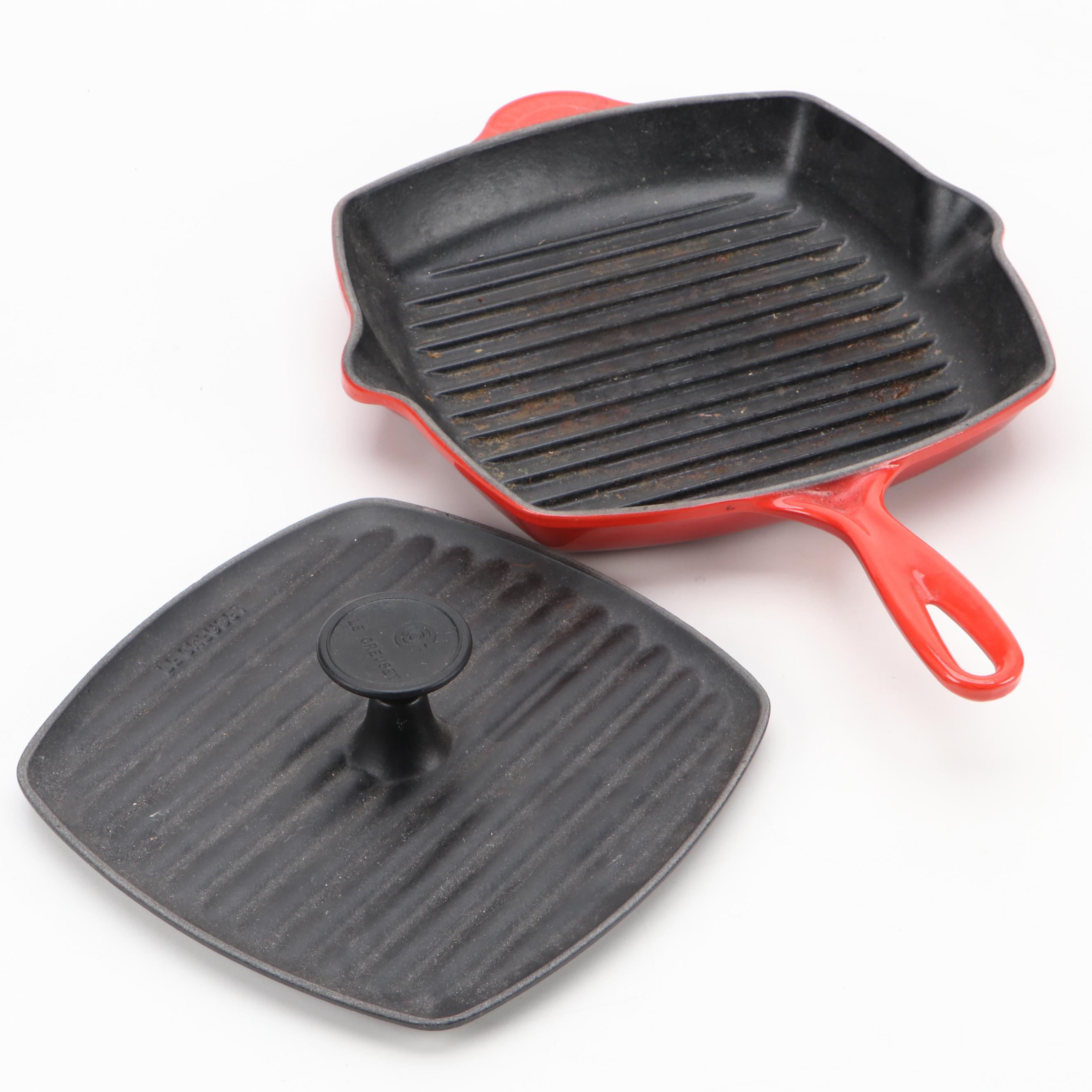 Le Creuset Grill Pan and Press Set