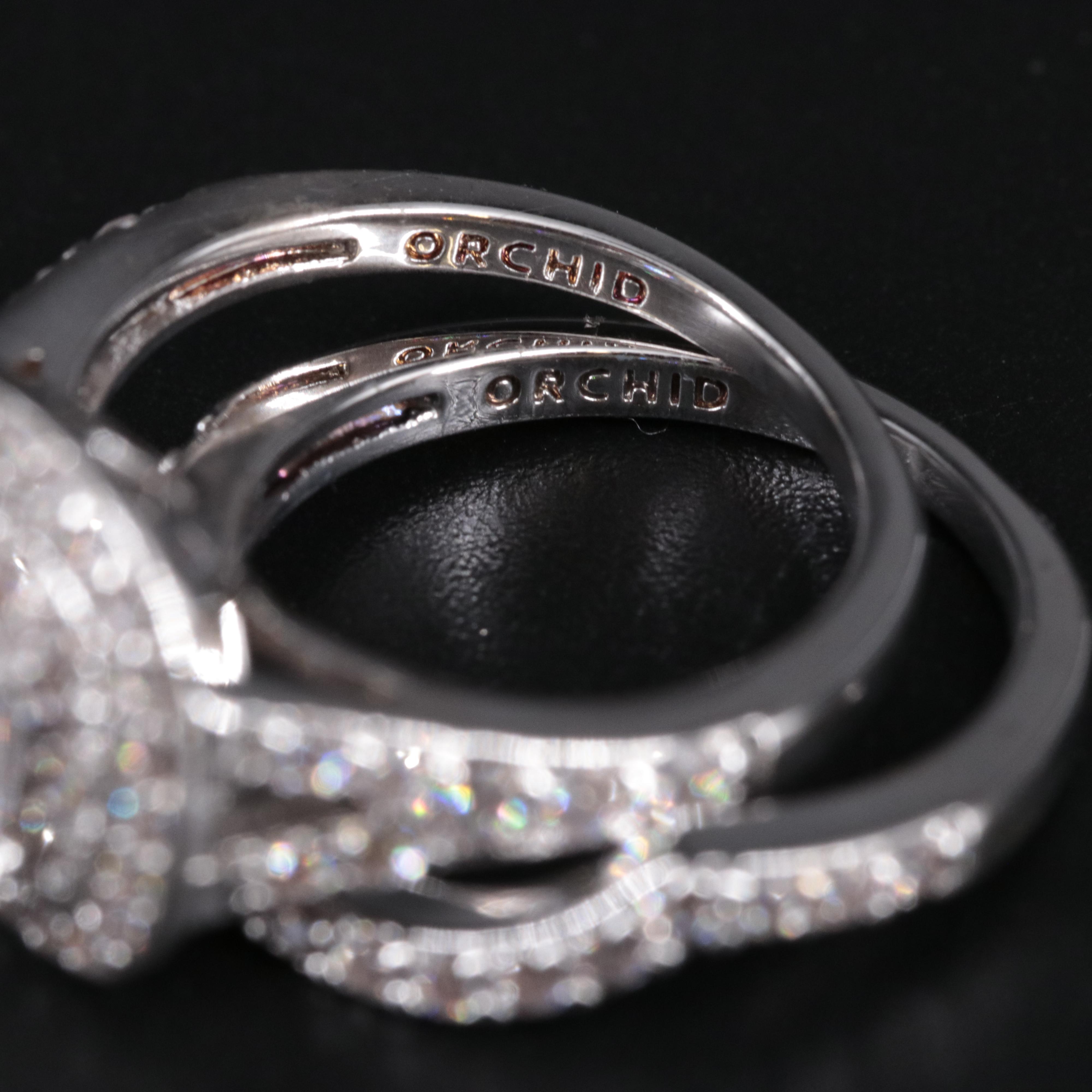Cubic Zirconia Ring with Contour Band