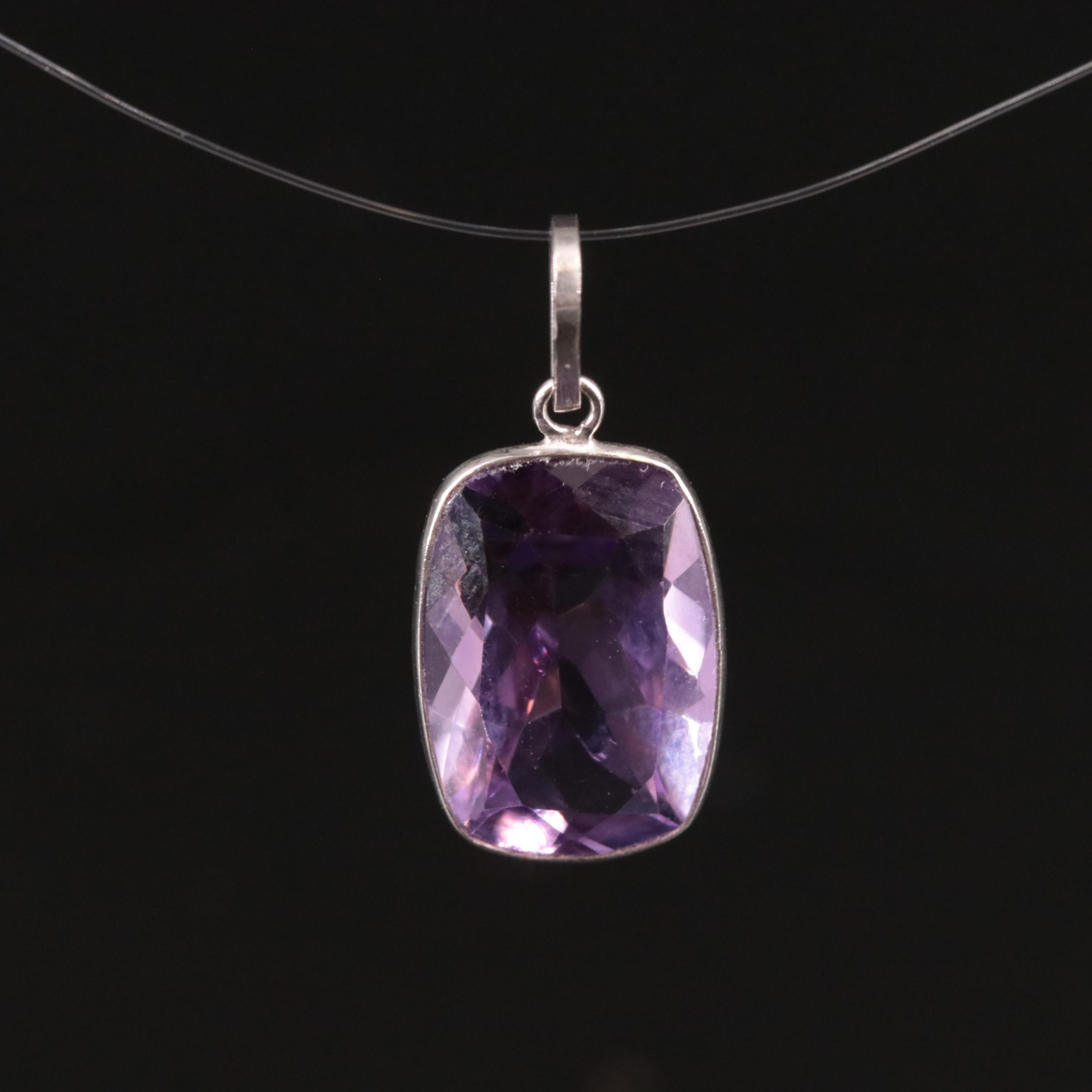 14K Amethyst Pendant