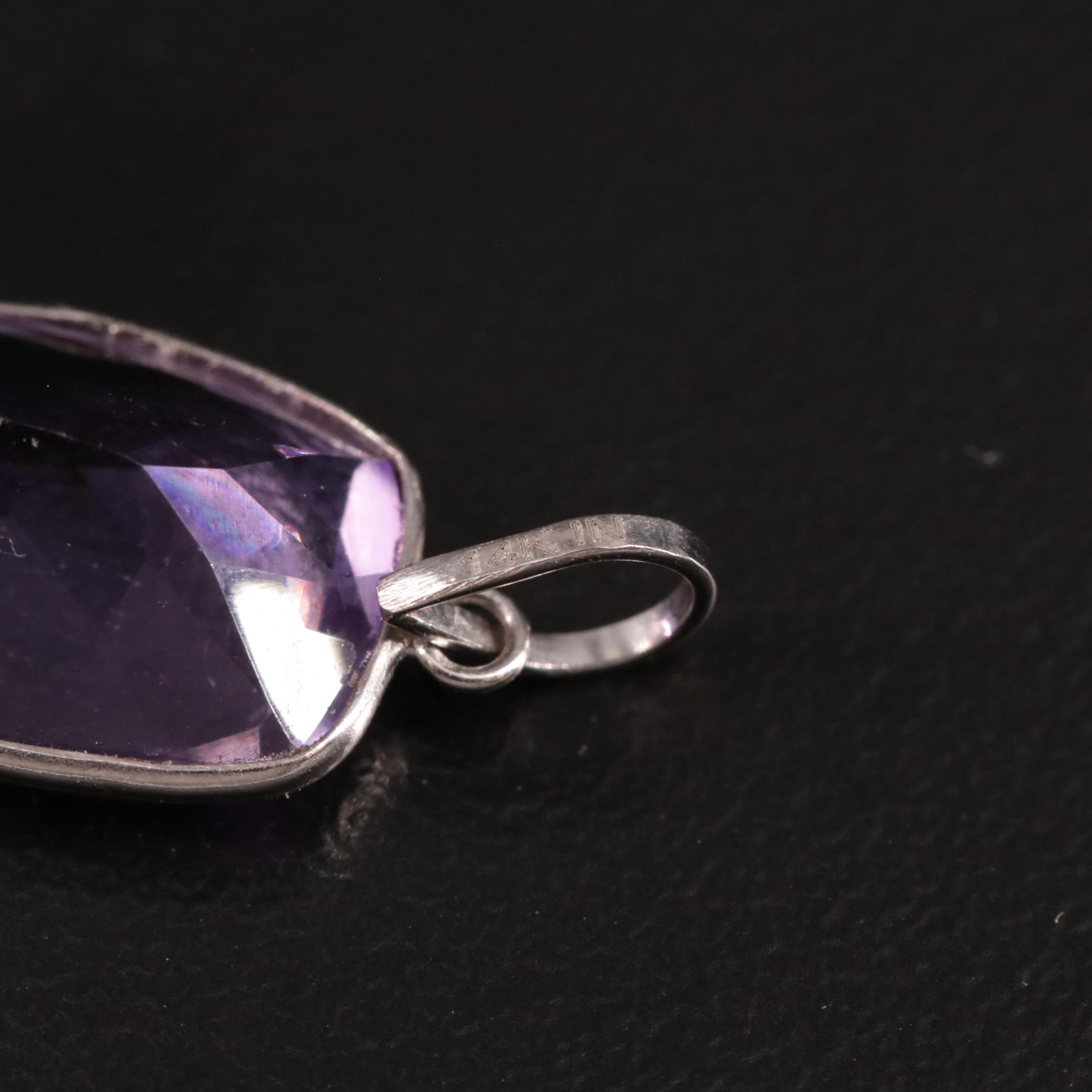 14K Amethyst Pendant