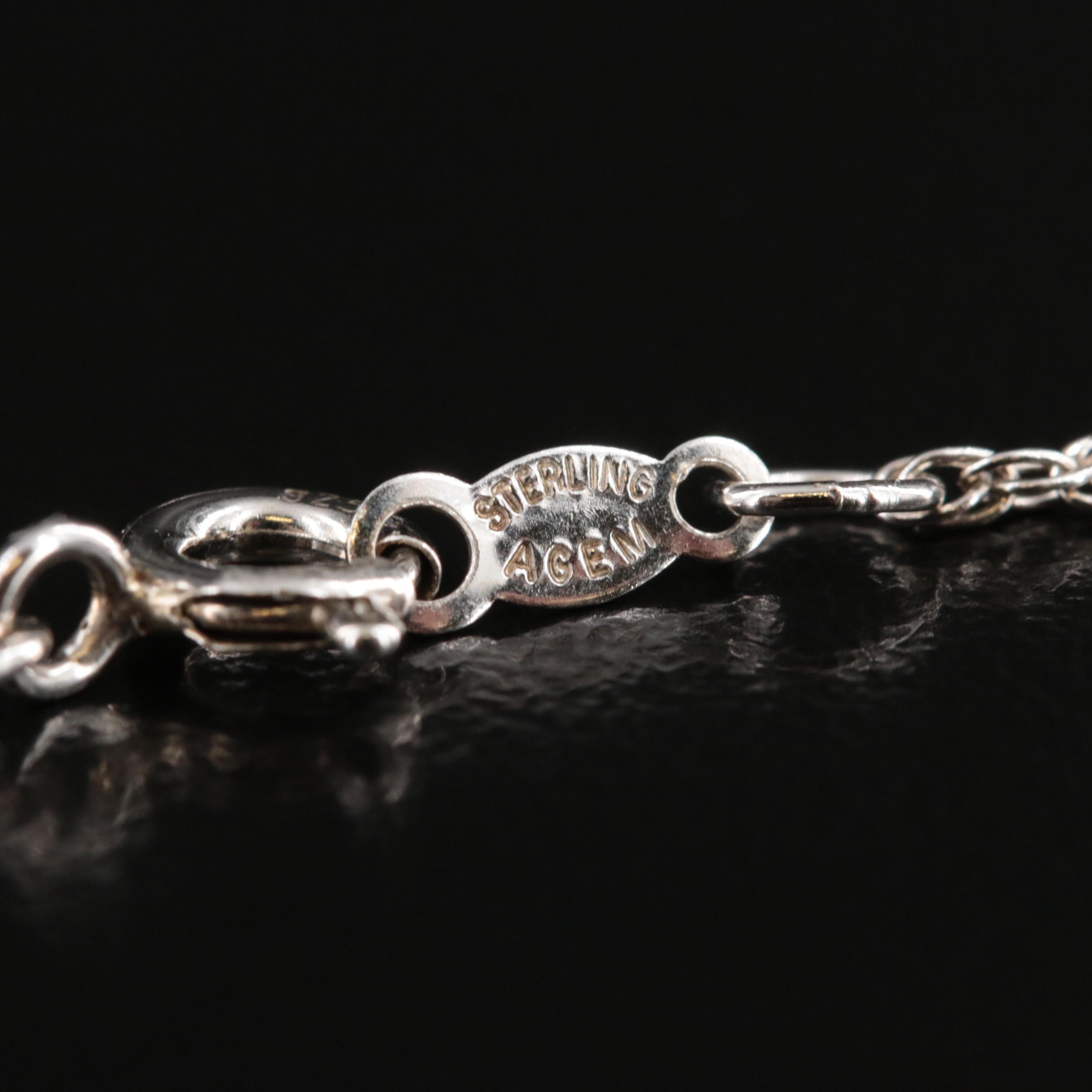 Sterling Cubic Zirconia Pendant Necklace