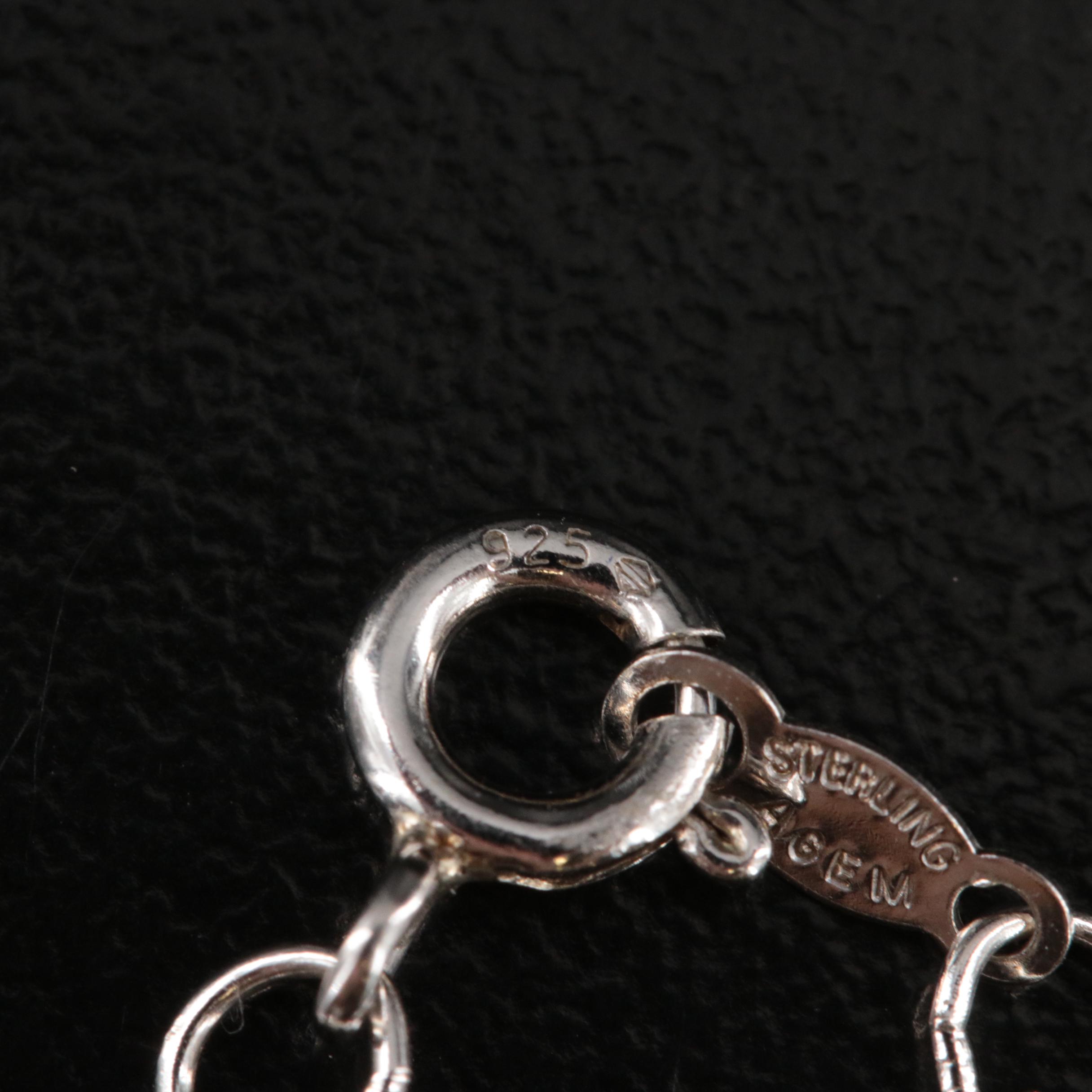 Sterling Cubic Zirconia Pendant Necklace