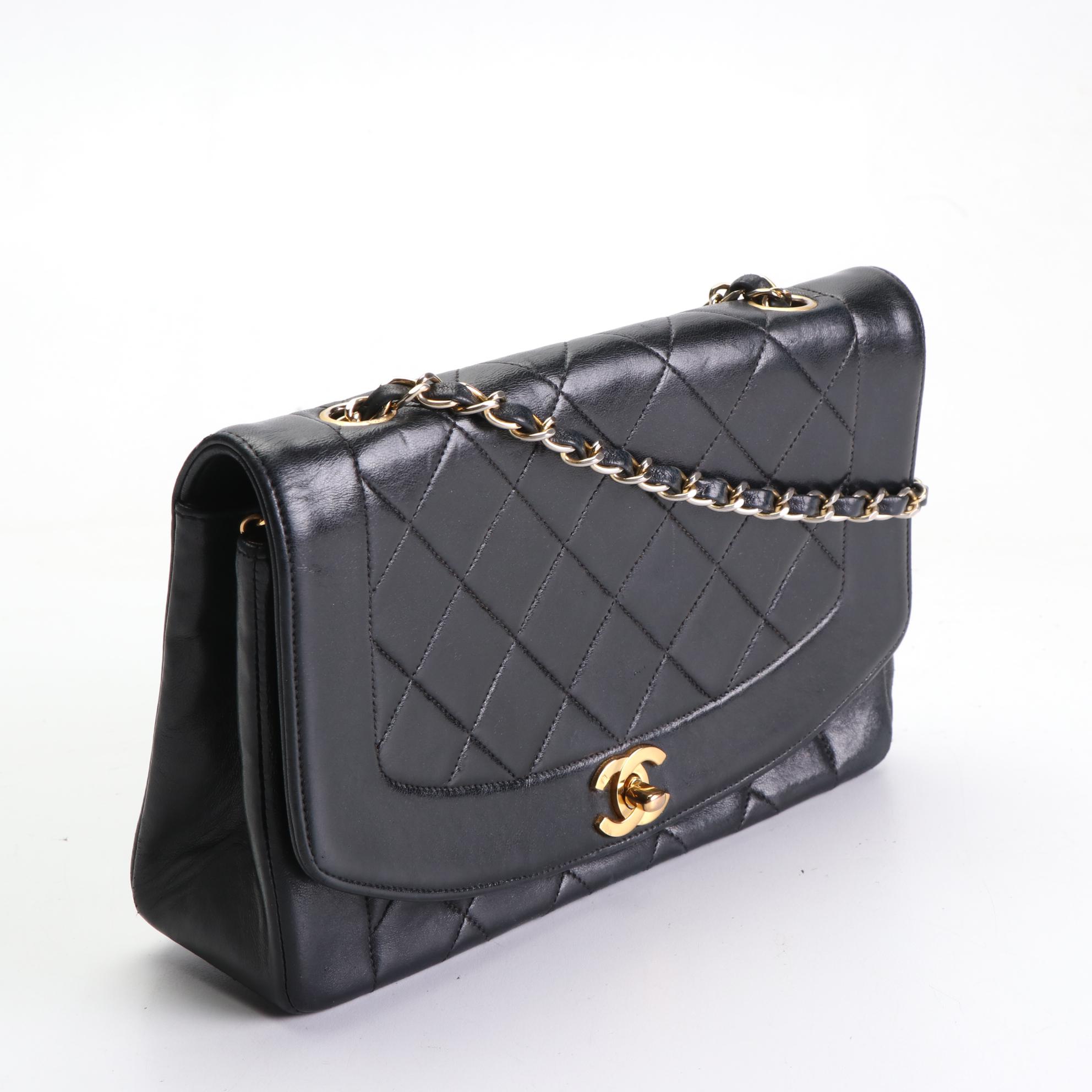 Chanel Medium Front Flap Shoulder Bag in Quilted and Smooth Leather