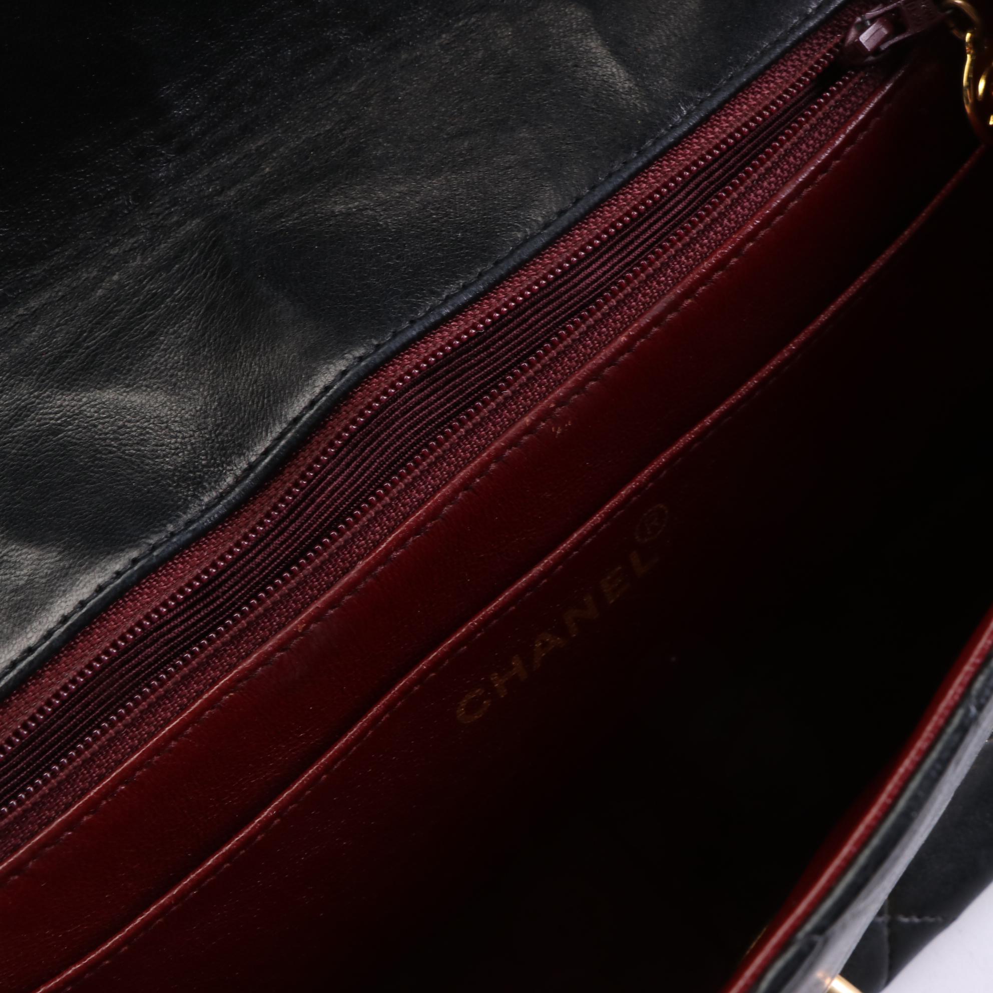 Chanel Medium Front Flap Shoulder Bag in Quilted and Smooth Leather