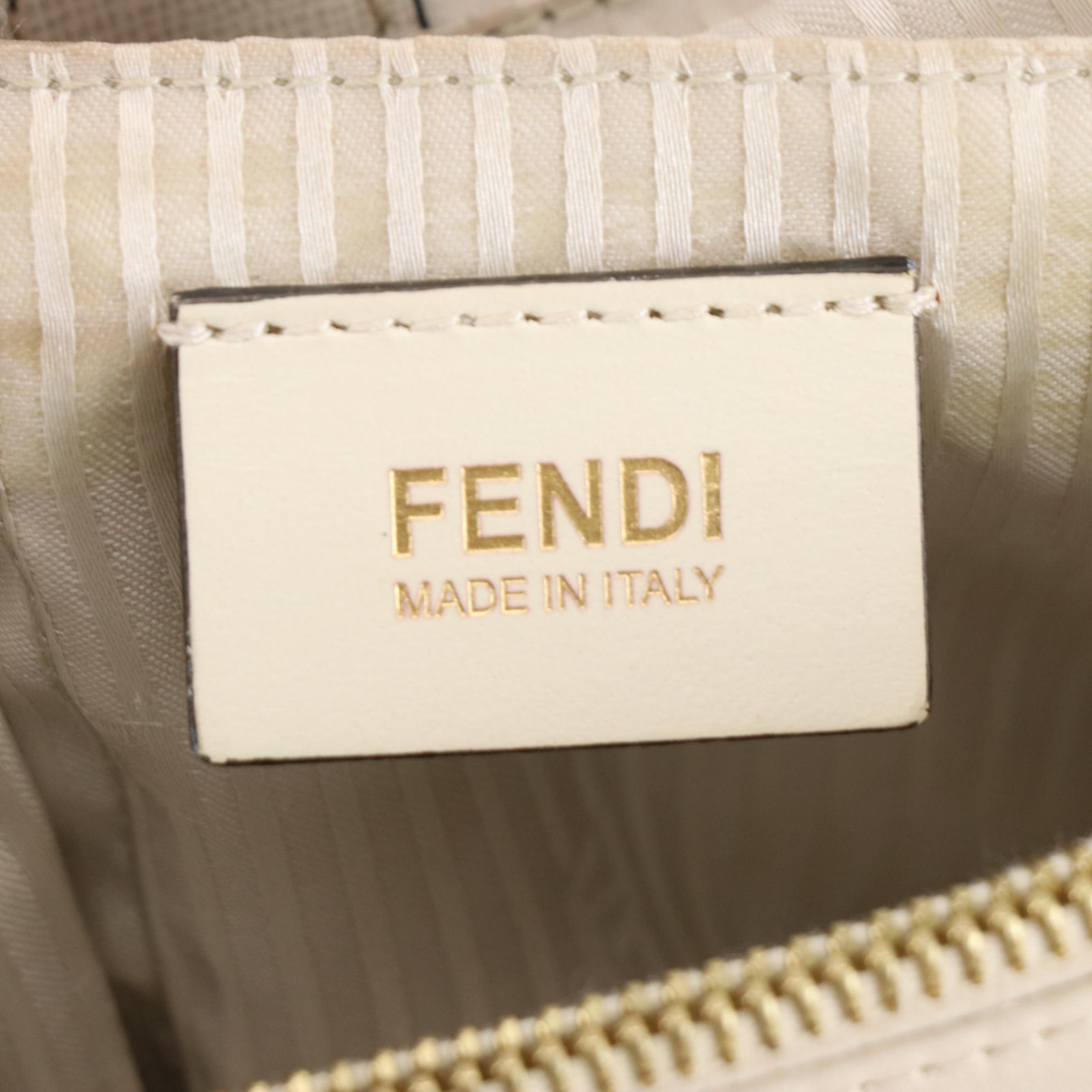 Fendi Medium 2Jours Bag in Cross Grain Textured and Grain Leather
