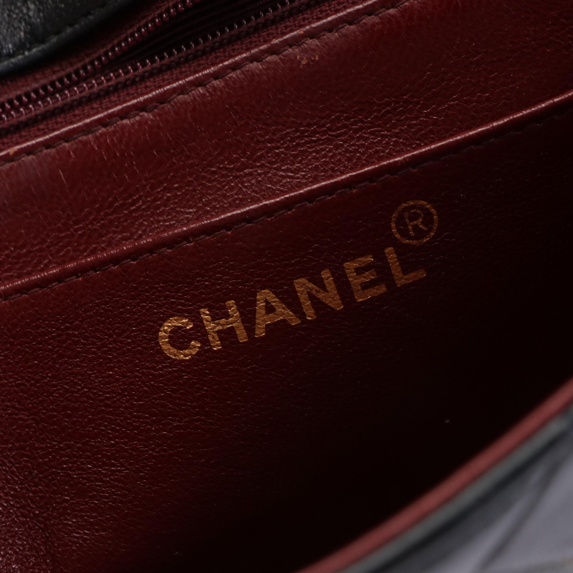 Chanel Medium Front Flap Shoulder Bag in Quilted and Smooth Leather