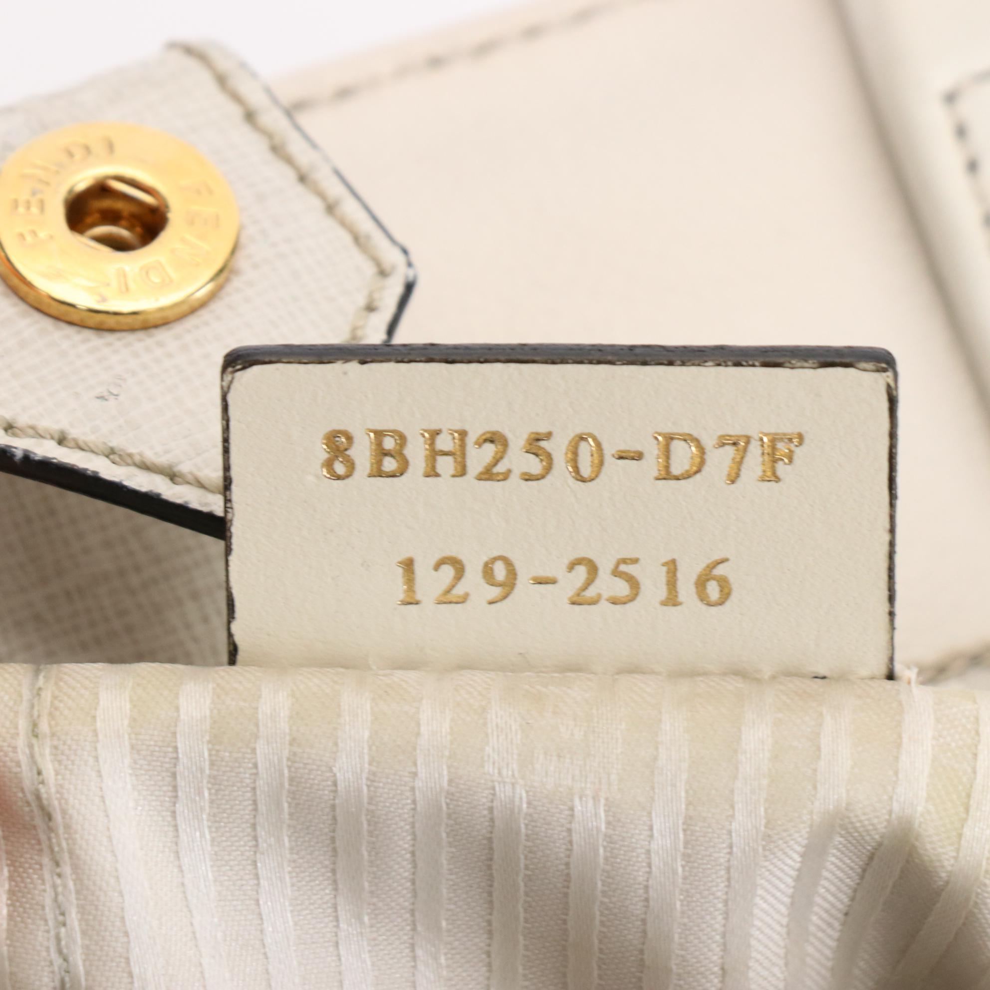 Fendi Medium 2Jours Bag in Cross Grain Textured and Grain Leather