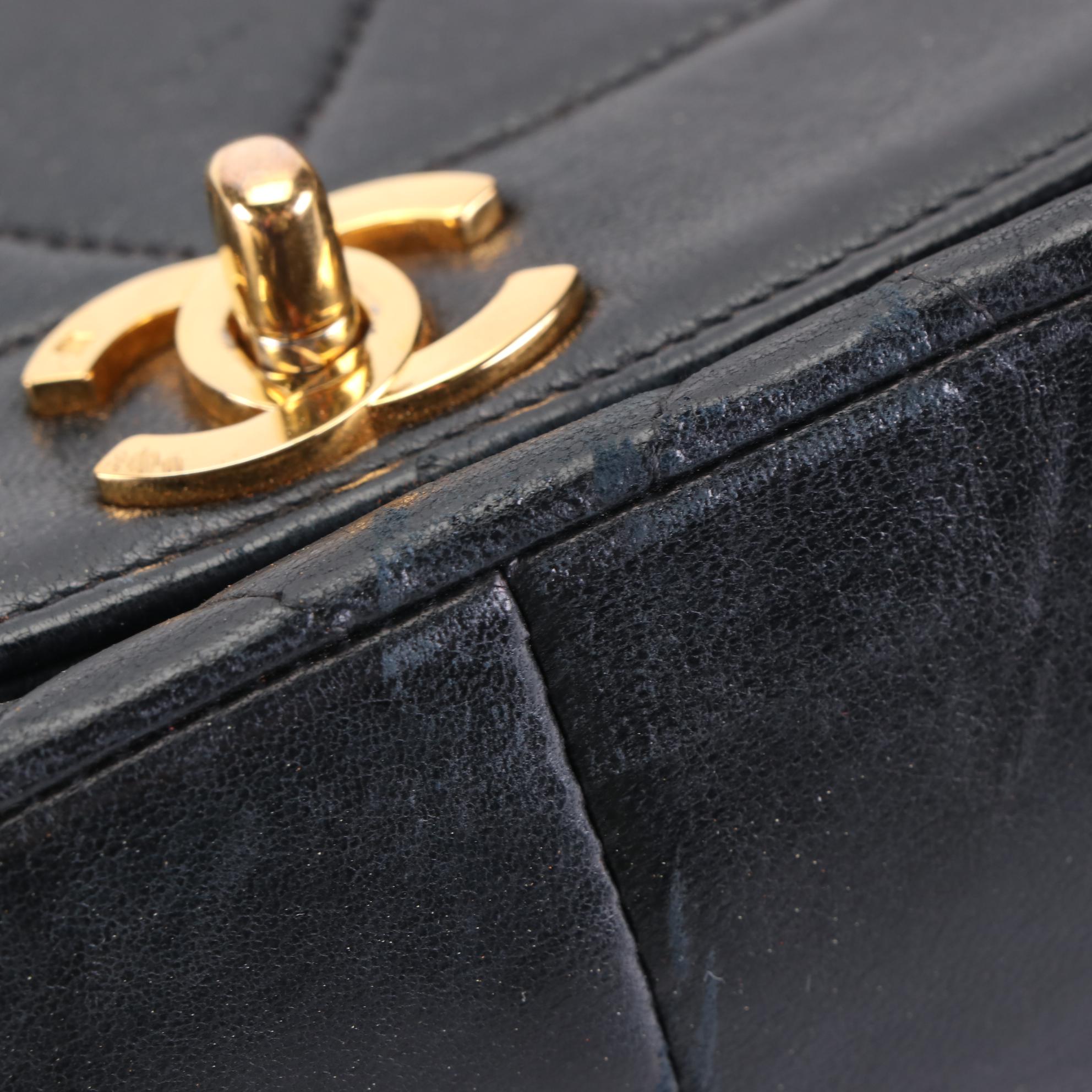 Chanel Medium Front Flap Shoulder Bag in Quilted and Smooth Leather