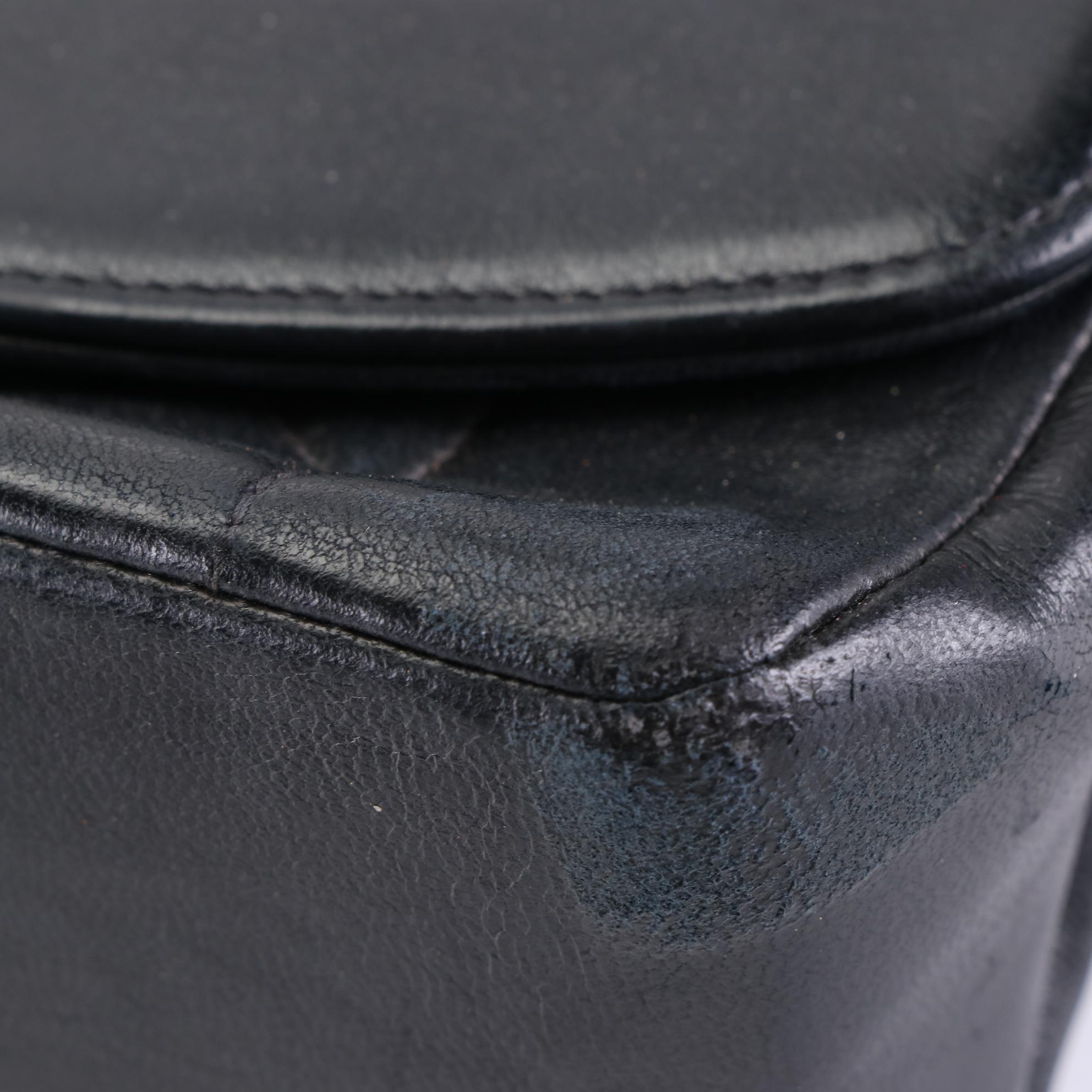 Chanel Medium Front Flap Shoulder Bag in Quilted and Smooth Leather