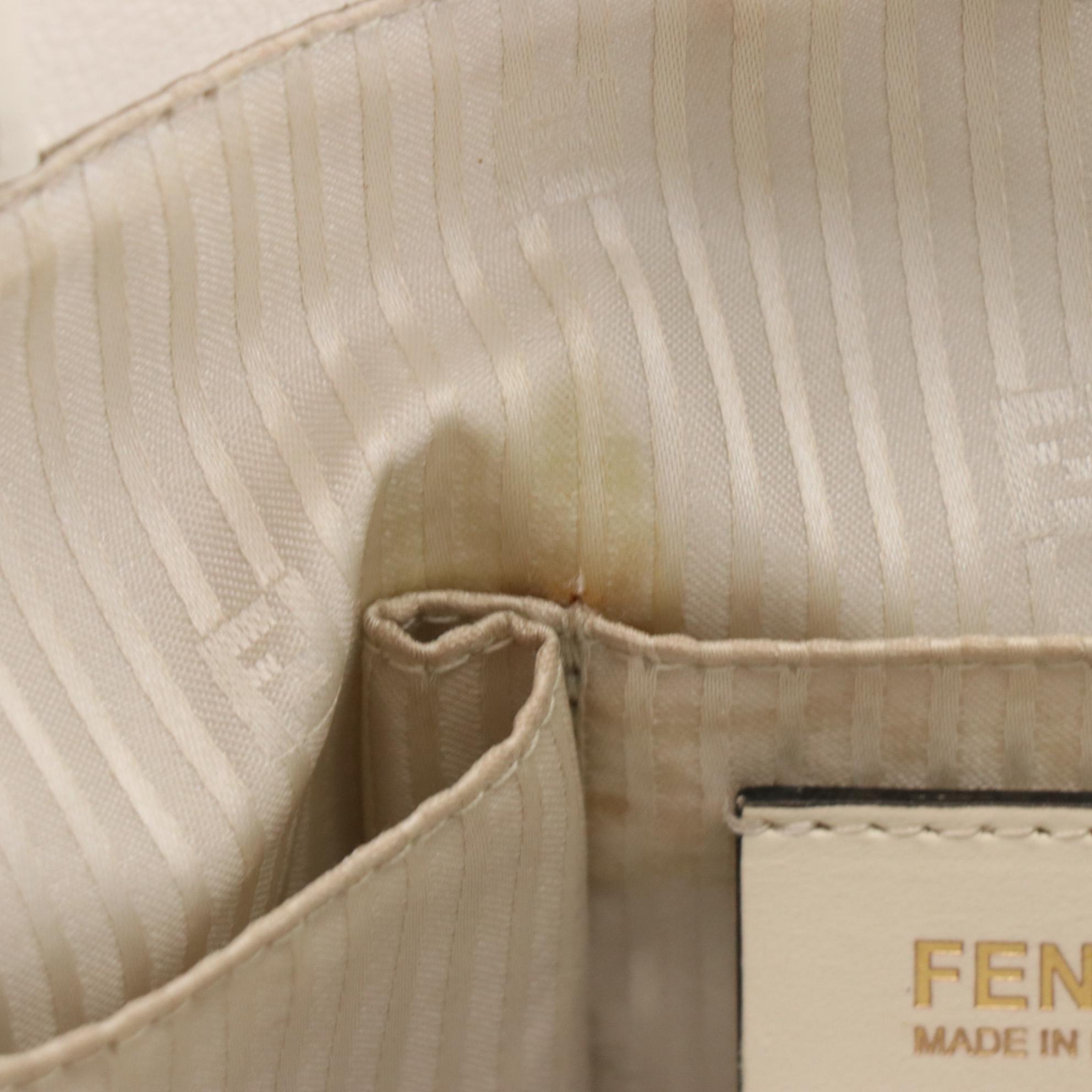 Fendi Medium 2Jours Bag in Cross Grain Textured and Grain Leather