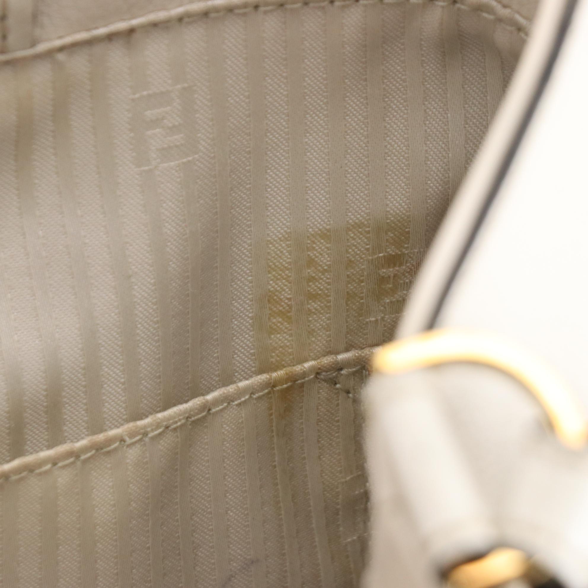 Fendi Medium 2Jours Bag in Cross Grain Textured and Grain Leather