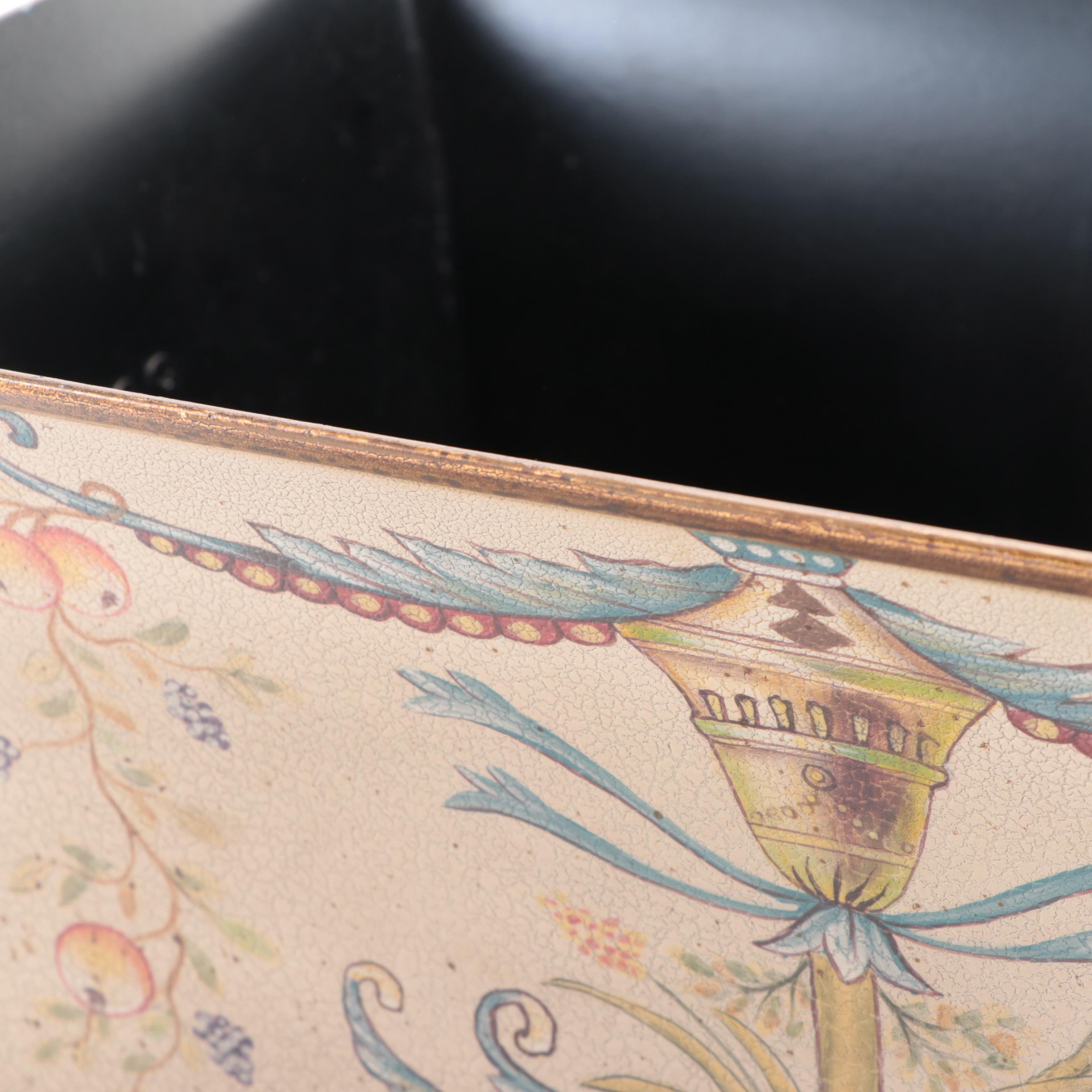 Rococo Style Toleware Brass Lions Head Handled and Paw Footed Planter