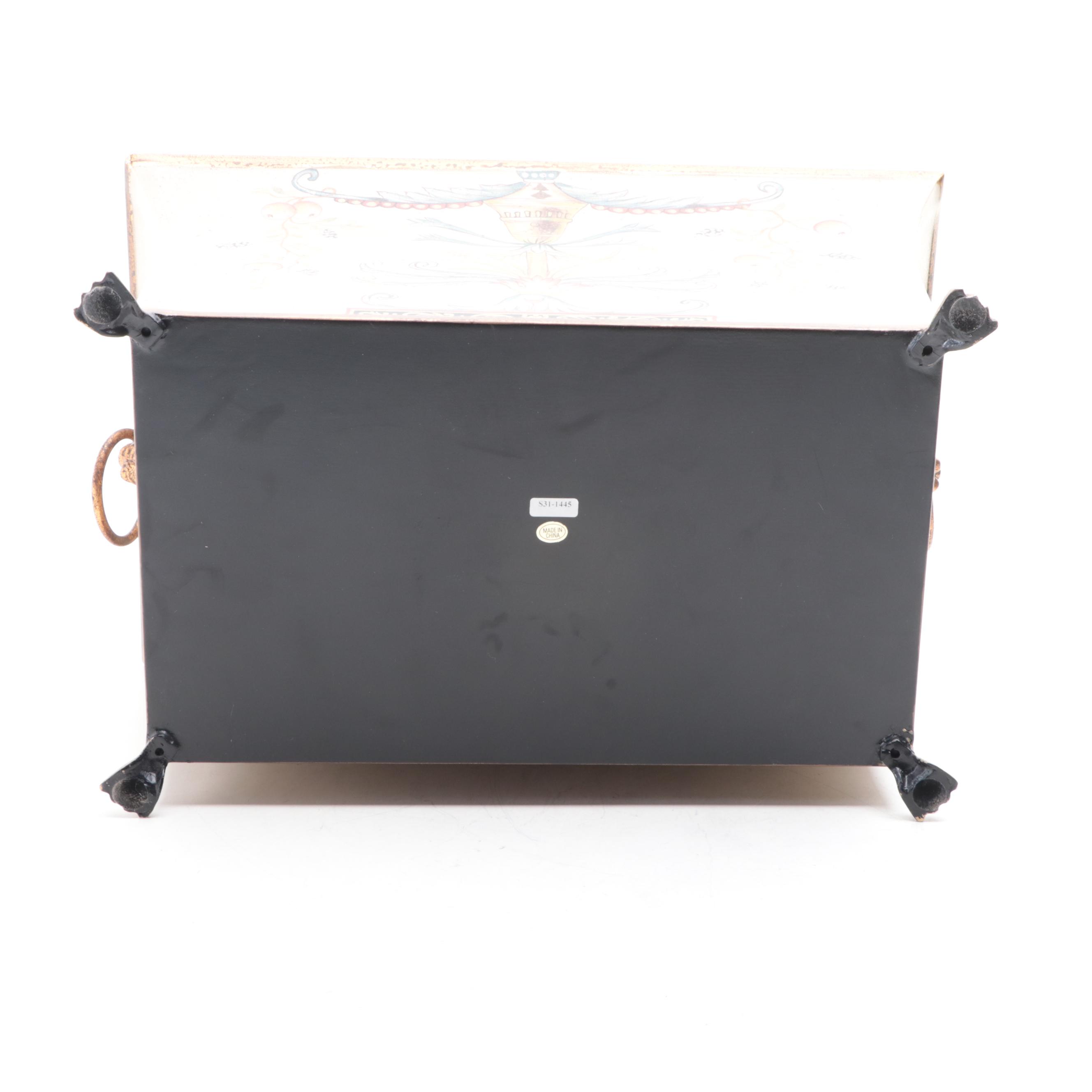 Rococo Style Toleware Brass Lions Head Handled and Paw Footed Planter