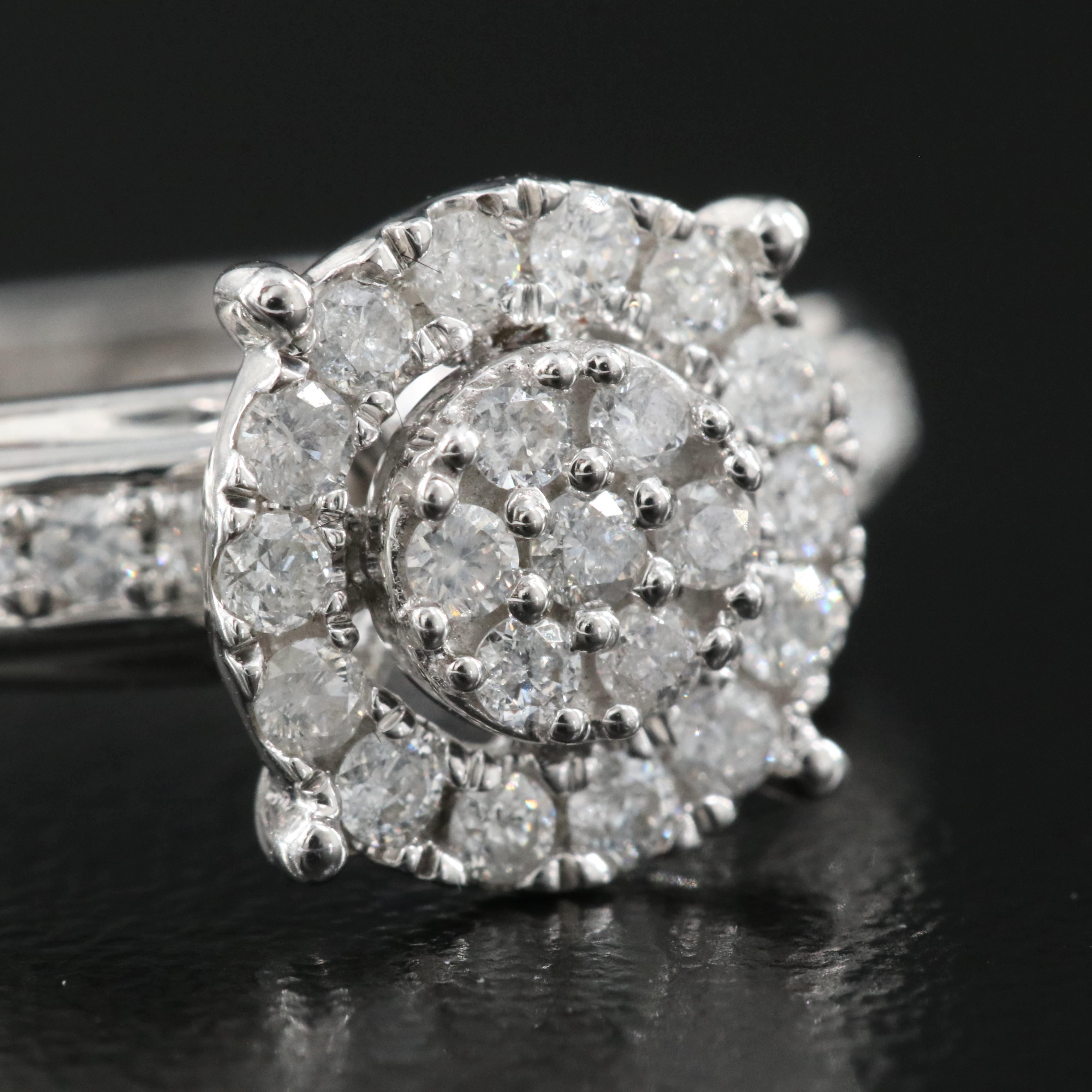 14K 0.78 CTW Diamond Ring and Band Set