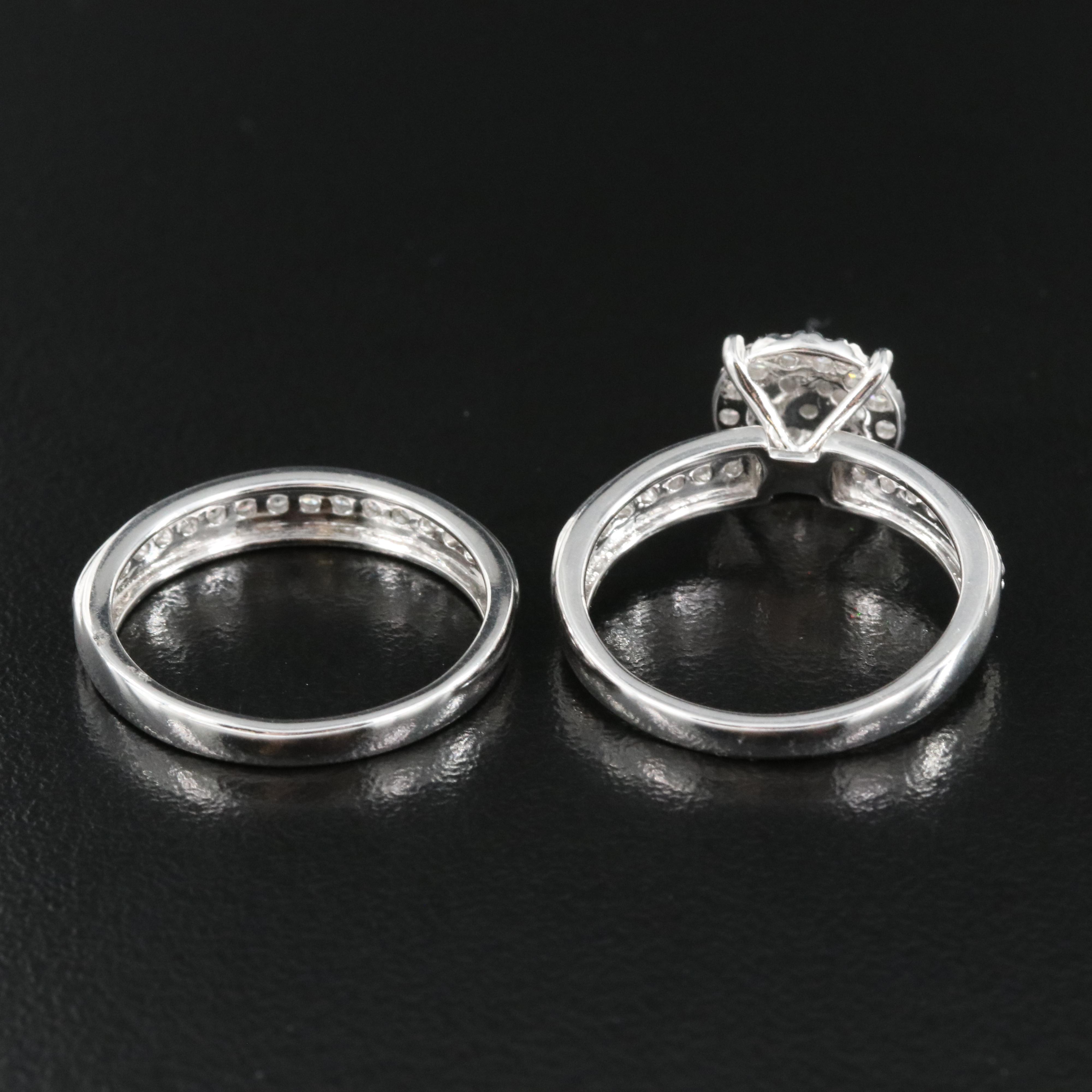 14K 0.78 CTW Diamond Ring and Band Set