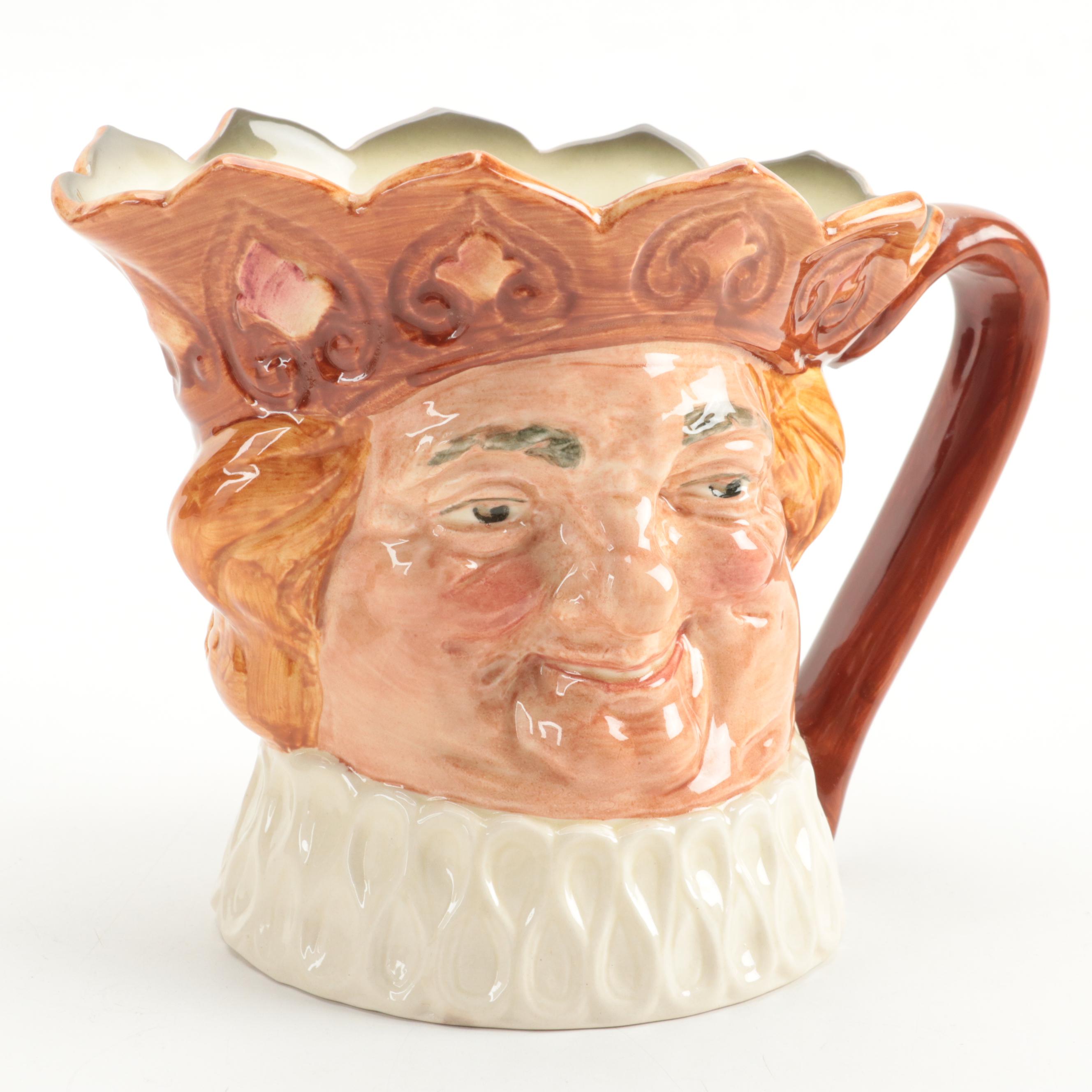 Royal Doulton "Old King Cole" Ceramic Toby Jug, Early to Mid-20th Century