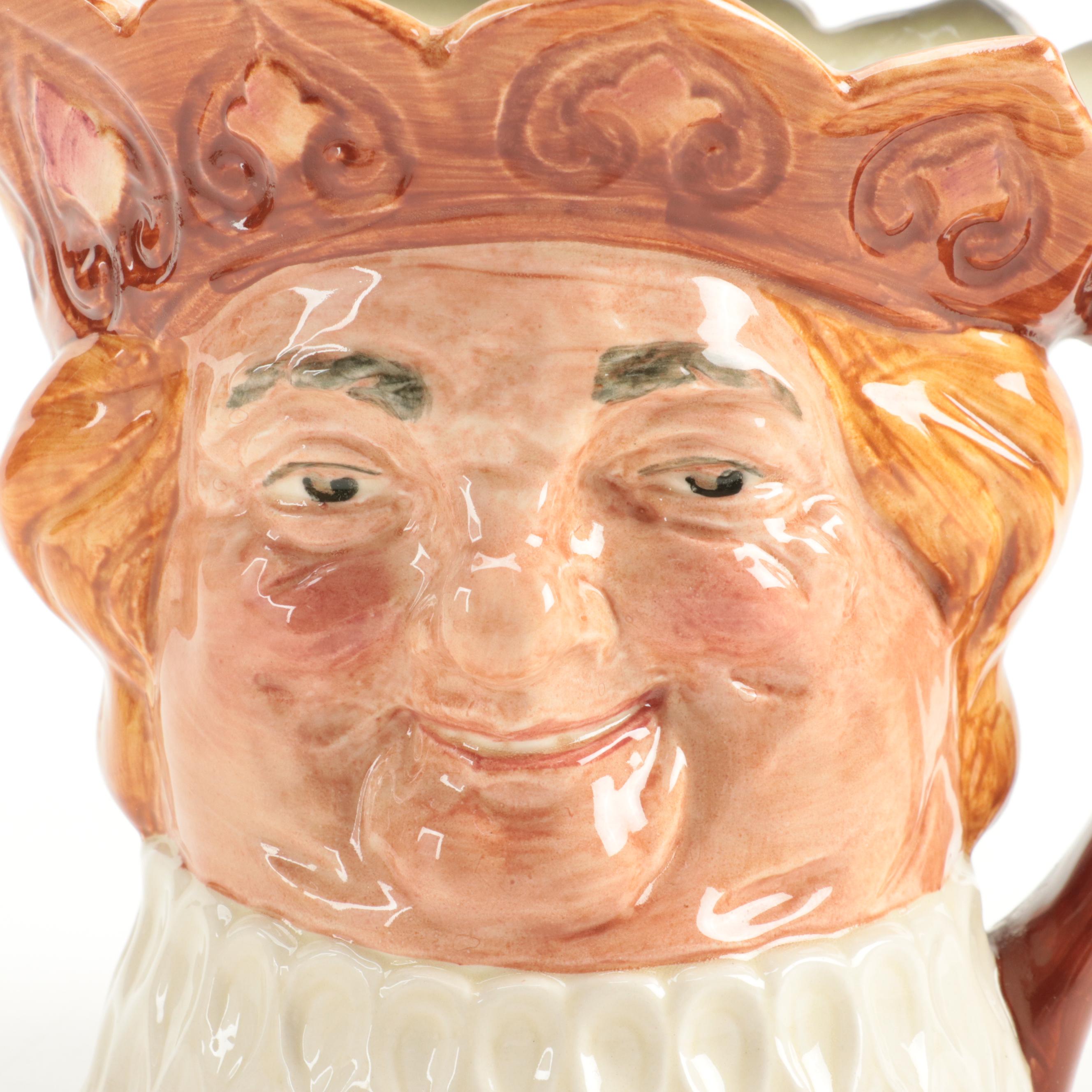 Royal Doulton "Old King Cole" Ceramic Toby Jug, Early to Mid-20th Century