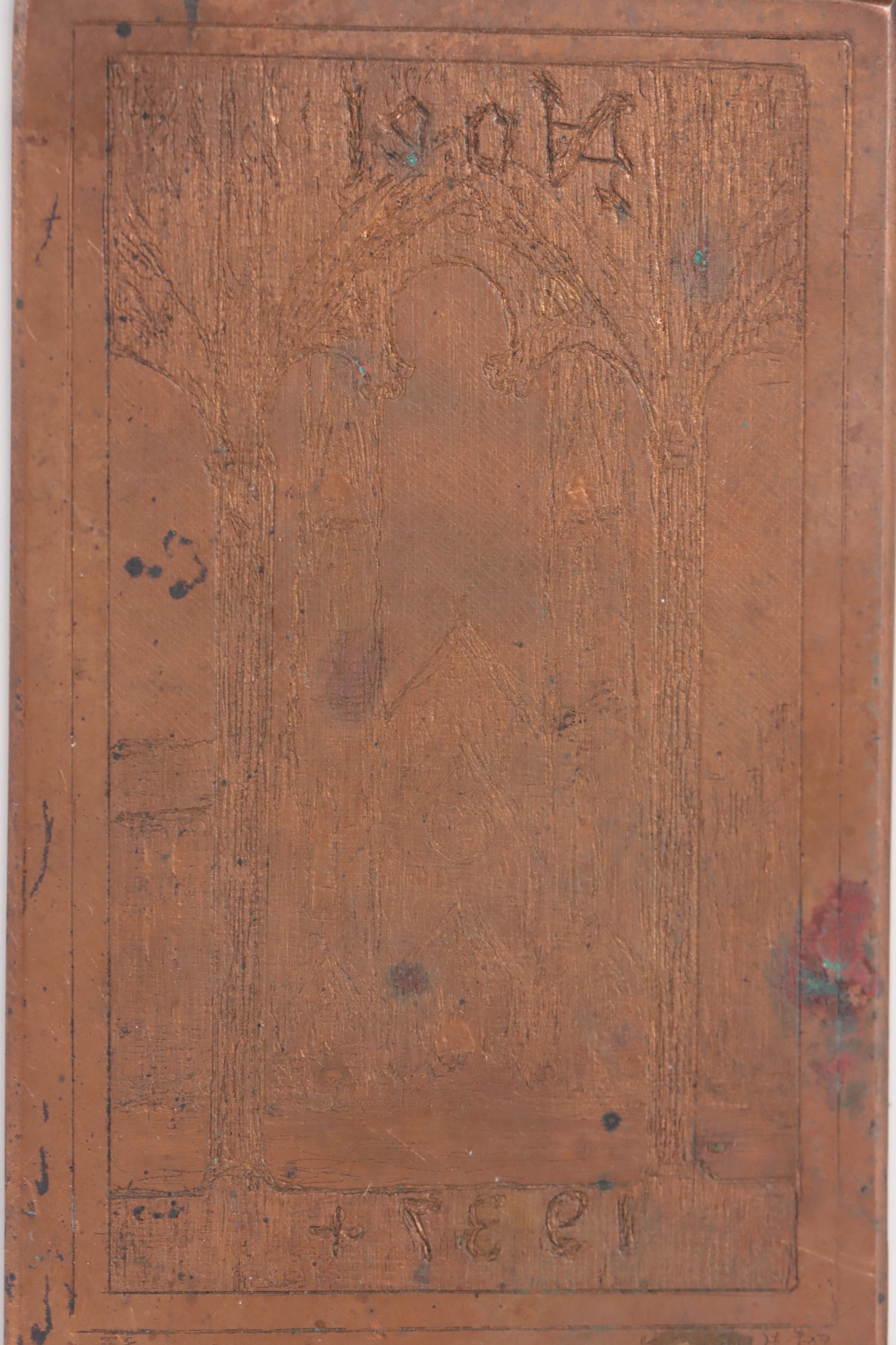 Edward T. Hurley Etched Copper Plates of Christmas Cards and More