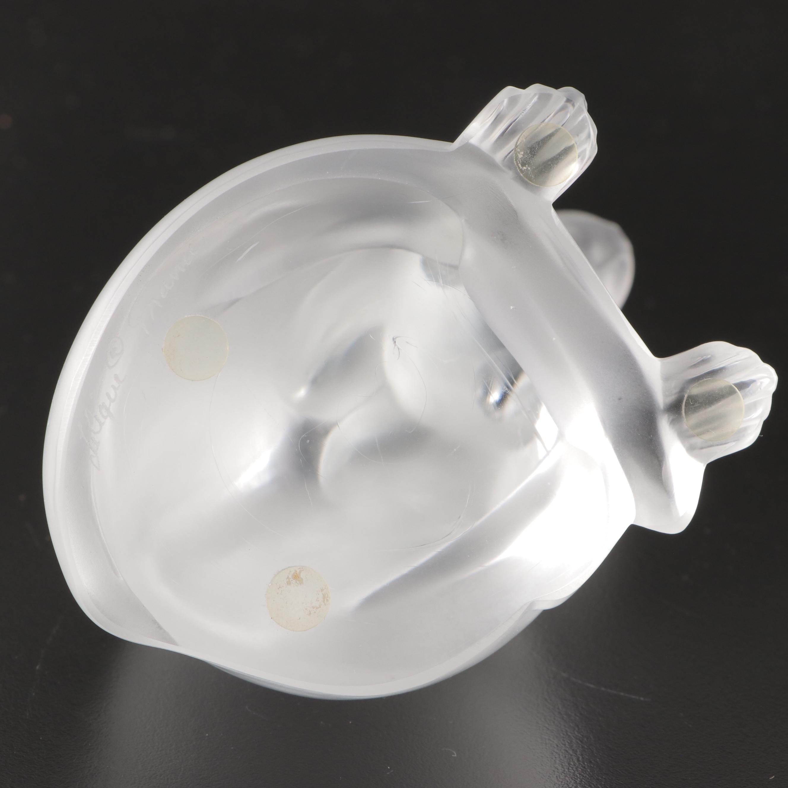 Lalique Frosted Crystal Rat Figurine