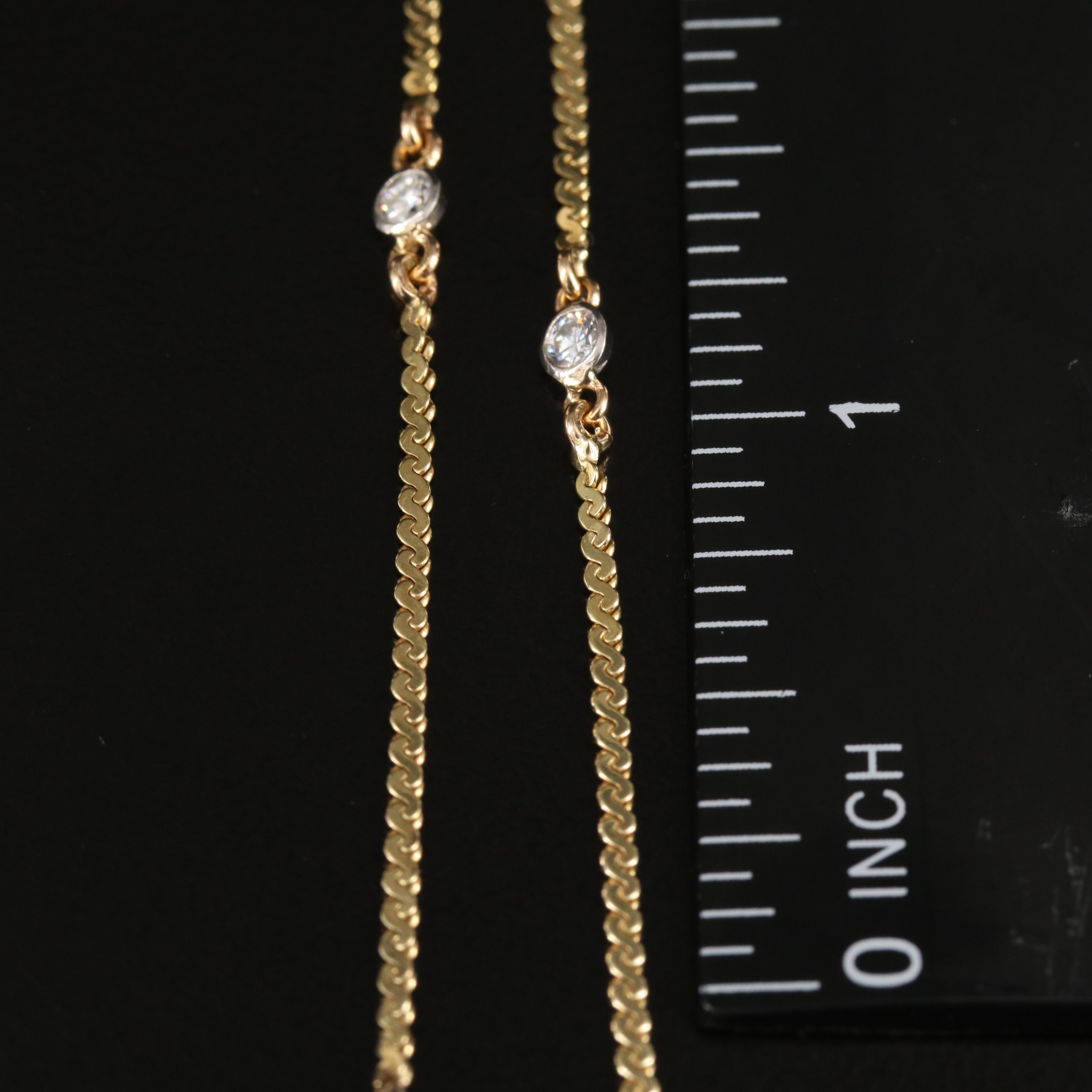 14K 0.36 CTW Diamond Station Necklace