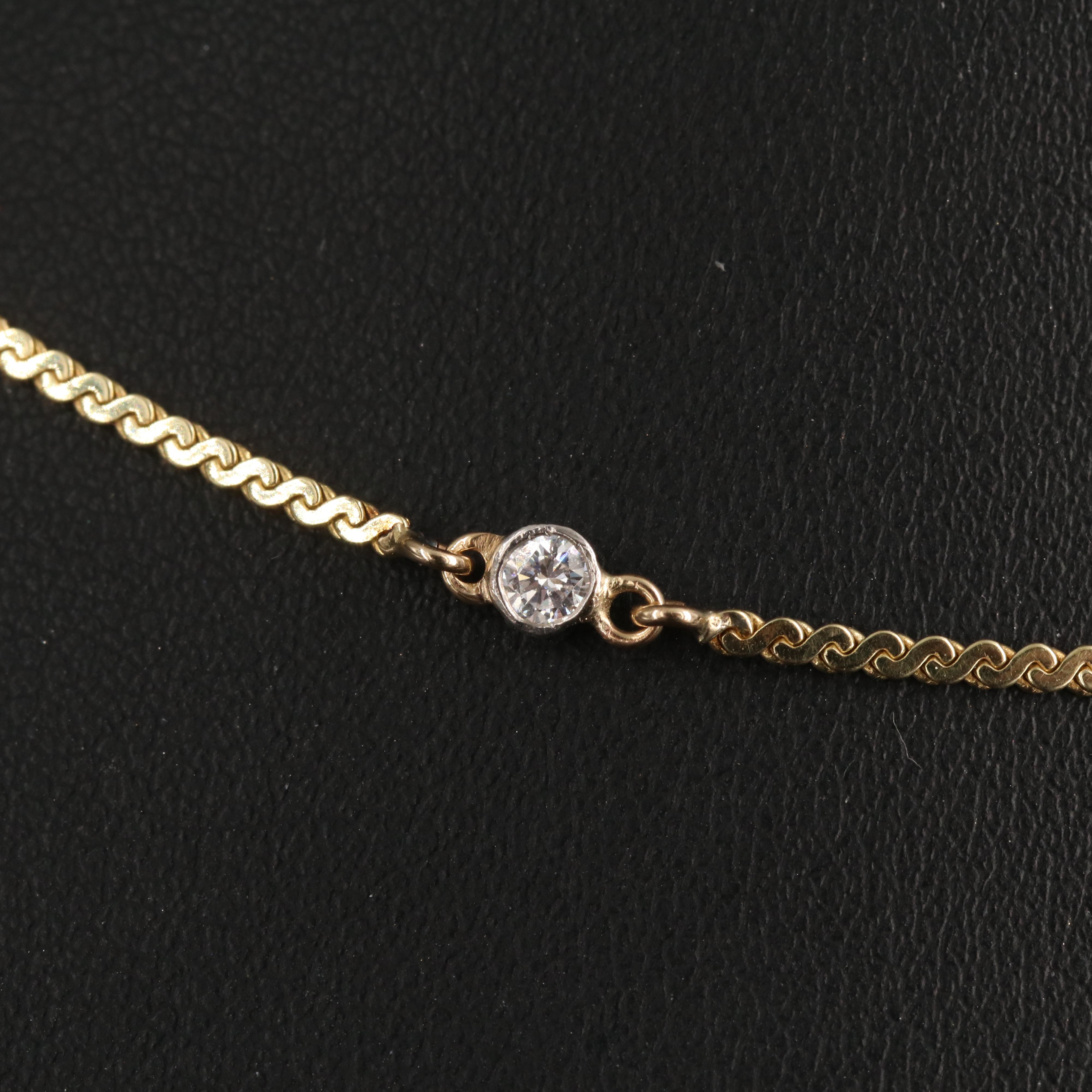 14K 0.36 CTW Diamond Station Necklace