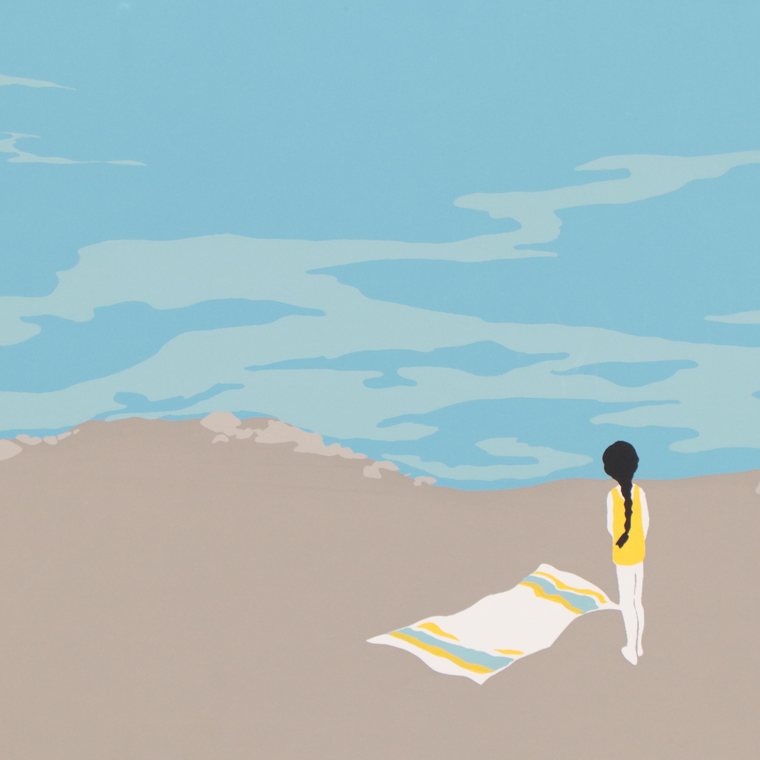 Lorna Massie Serigraph of Figure By The Beach