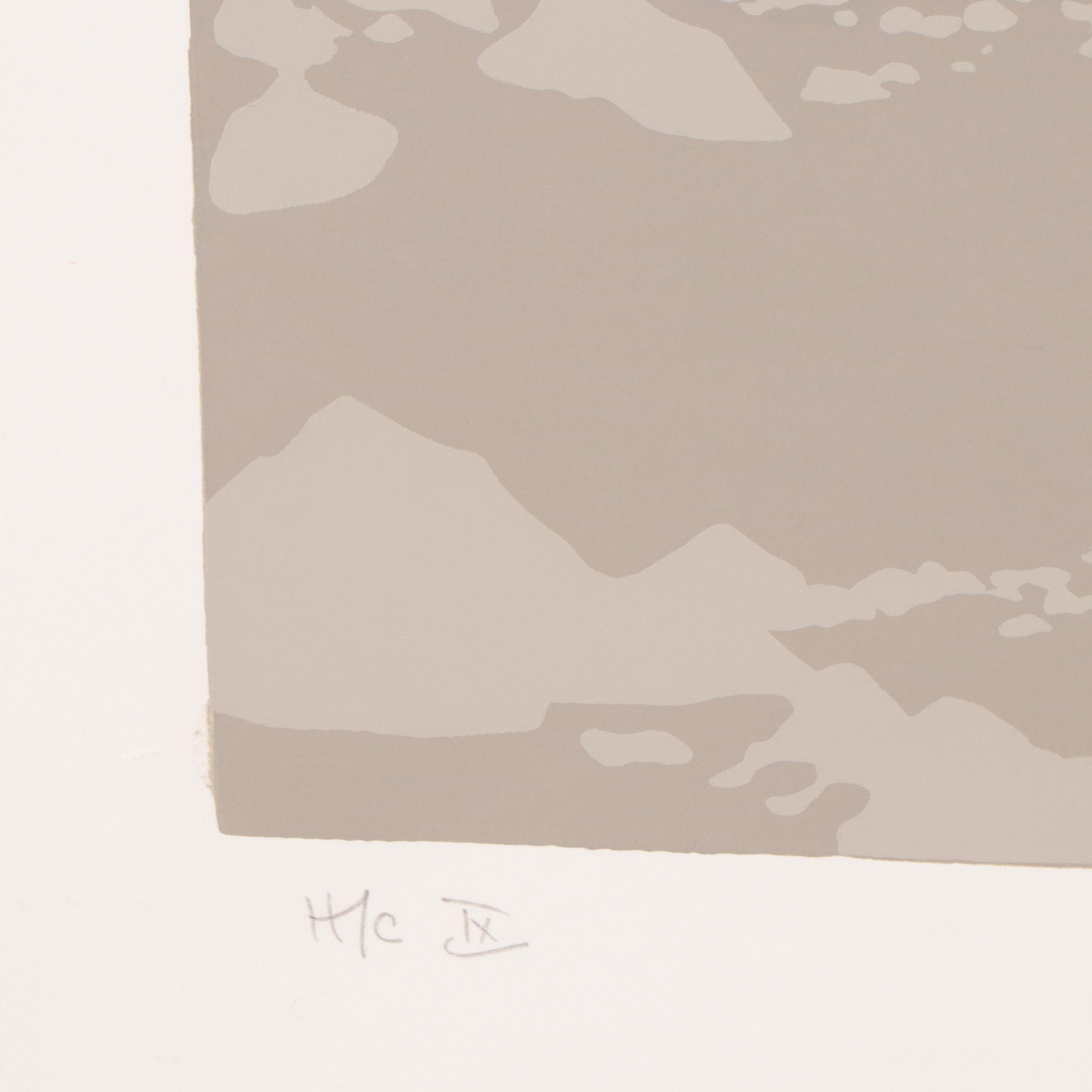 Lorna Massie Serigraph of Figure By The Beach