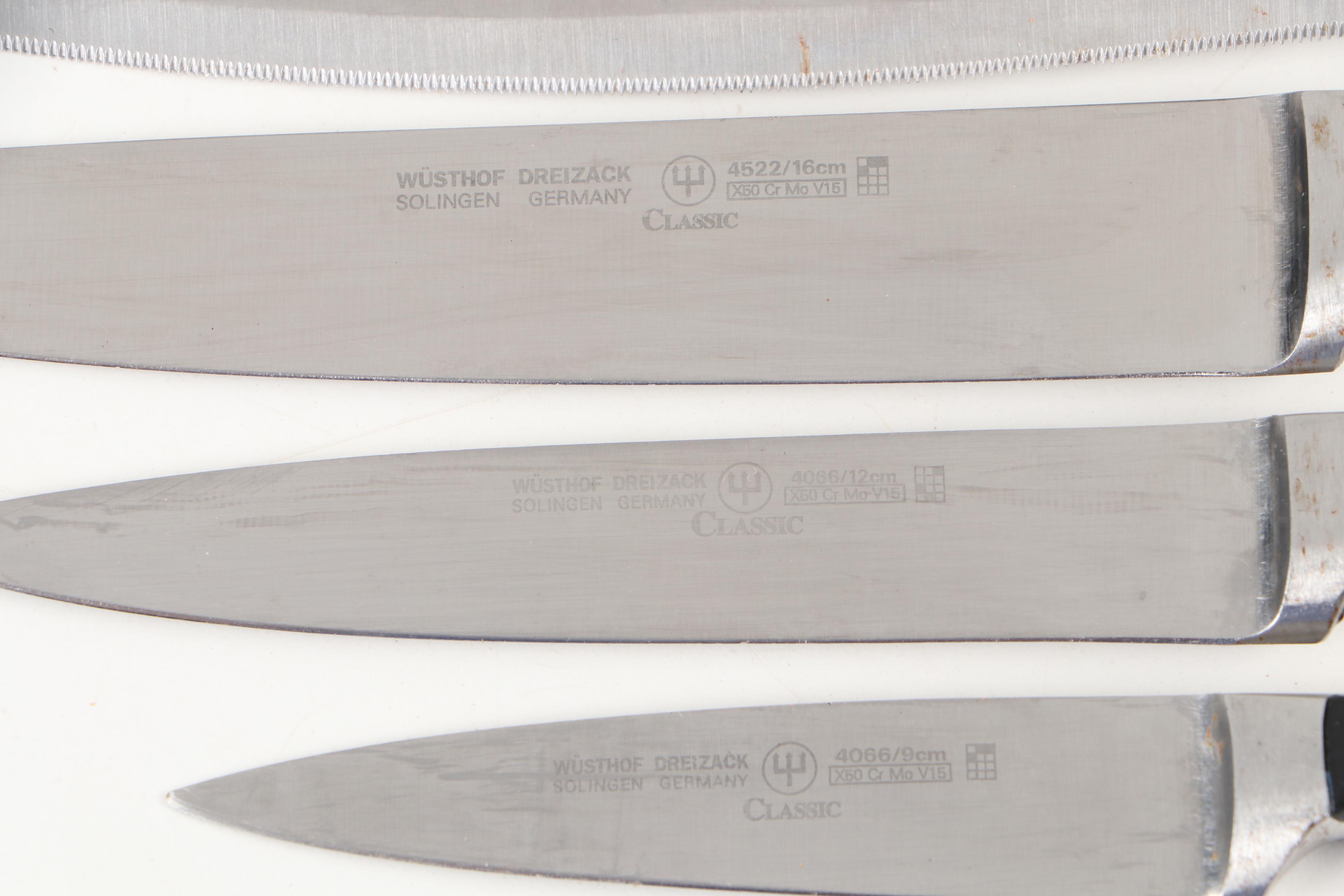 Wusthof Cutlery Block With Kitchen Knives