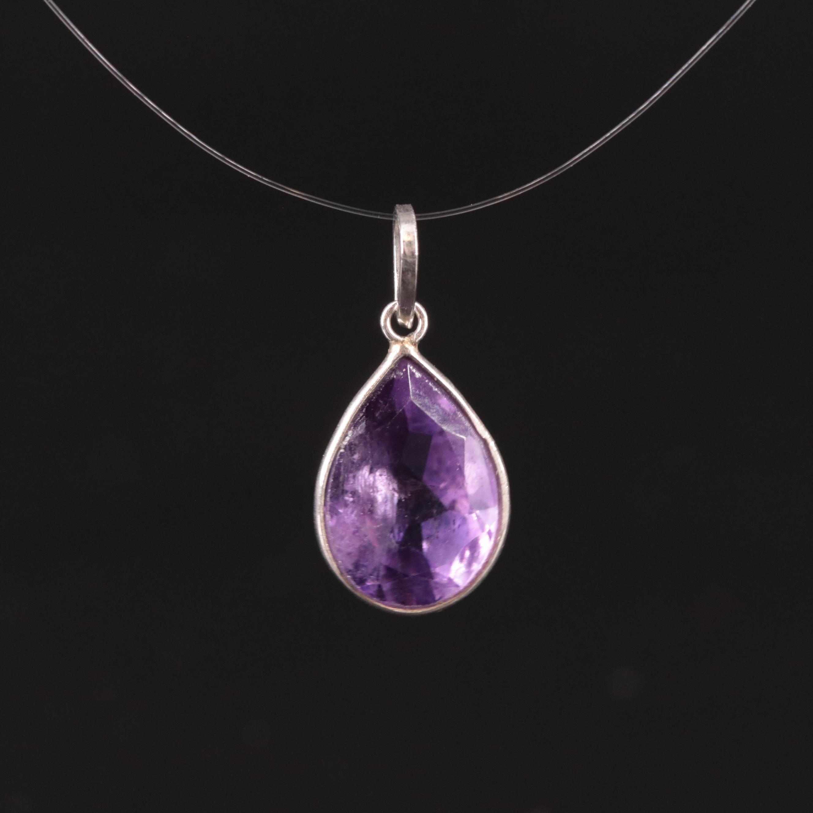 14K Amethyst Pendant
