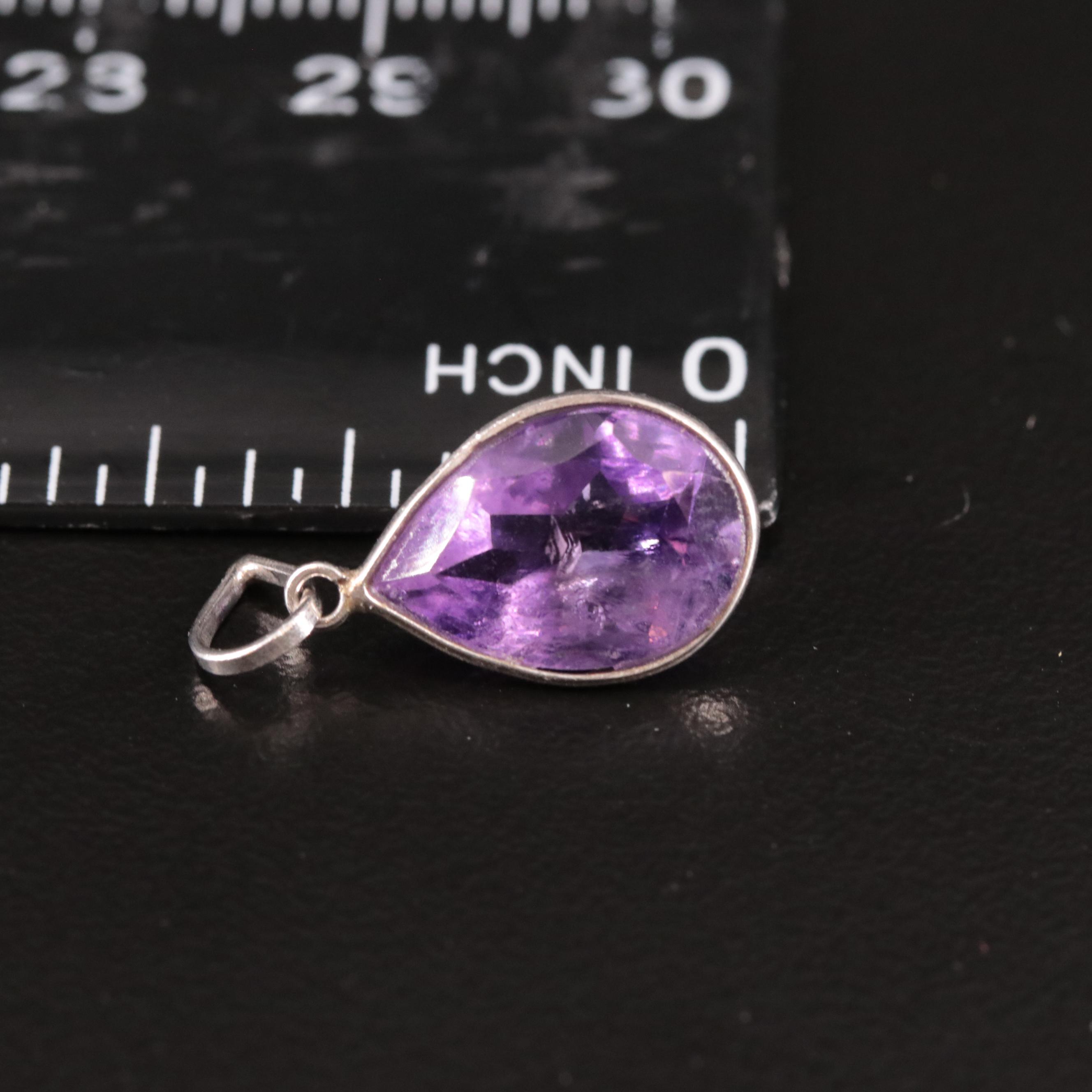 14K Amethyst Pendant
